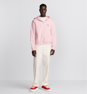Dior o1w1db10625 CD Heart Relaxed-Fit Hoodie in Pink Size US L / EU 52-54 / 3 - 7 Thumbnail