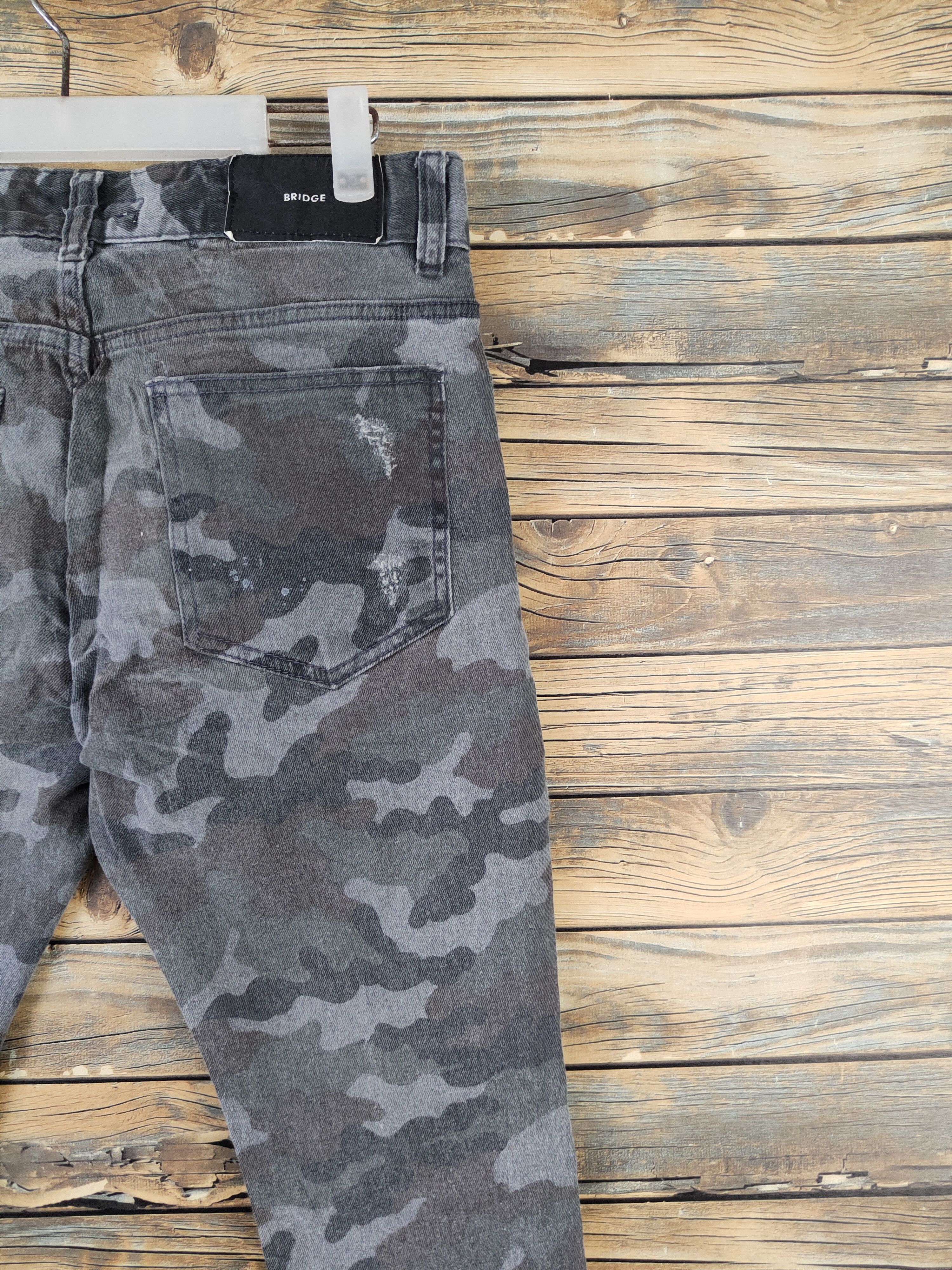 Japanese Brand DLL Bridge Camo Distressed Ripped Skinny cargo pants #192 Size 30" / US 8 / IT 44 - 10 Thumbnail