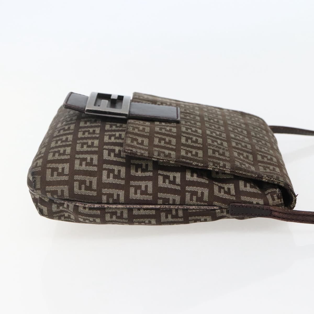Fendi FENDI Zucchino Canvas Shoulder Bag Brown Size ONE SIZE - 5 Thumbnail