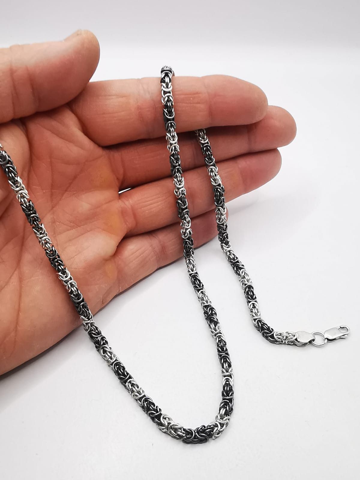 Sterling Silver Vintage necklace Chain, 925 Sterling Silver, Signed 29.49g Size ONE SIZE - 6 Thumbnail