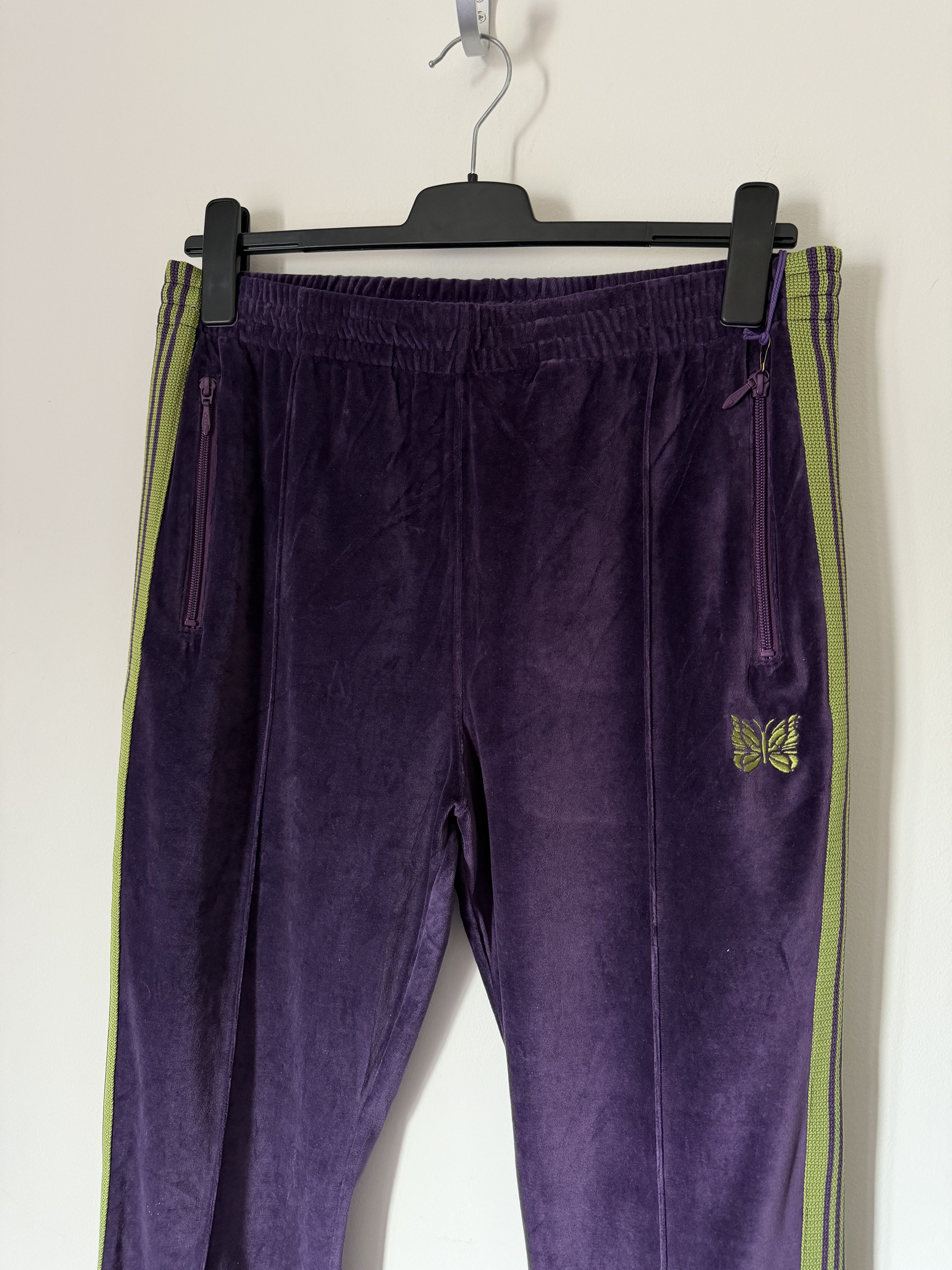 Needles Needles Velour Narrow Track Pants in Purple Size US 34 / EU 50 - 2 Thumbnail