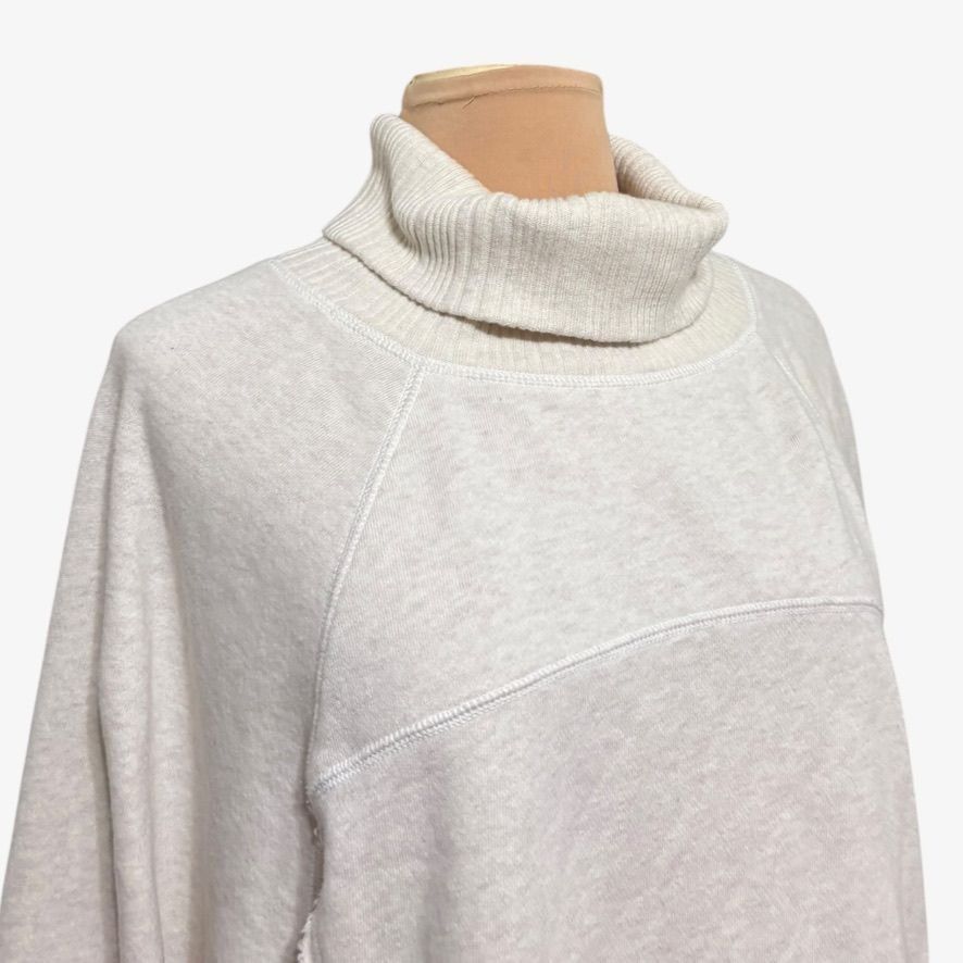 Other Aerie Cropped Sweatshirt Large Cream Turtleneck Retro Boho L Size L / US 10 / IT 46 - 3 Thumbnail
