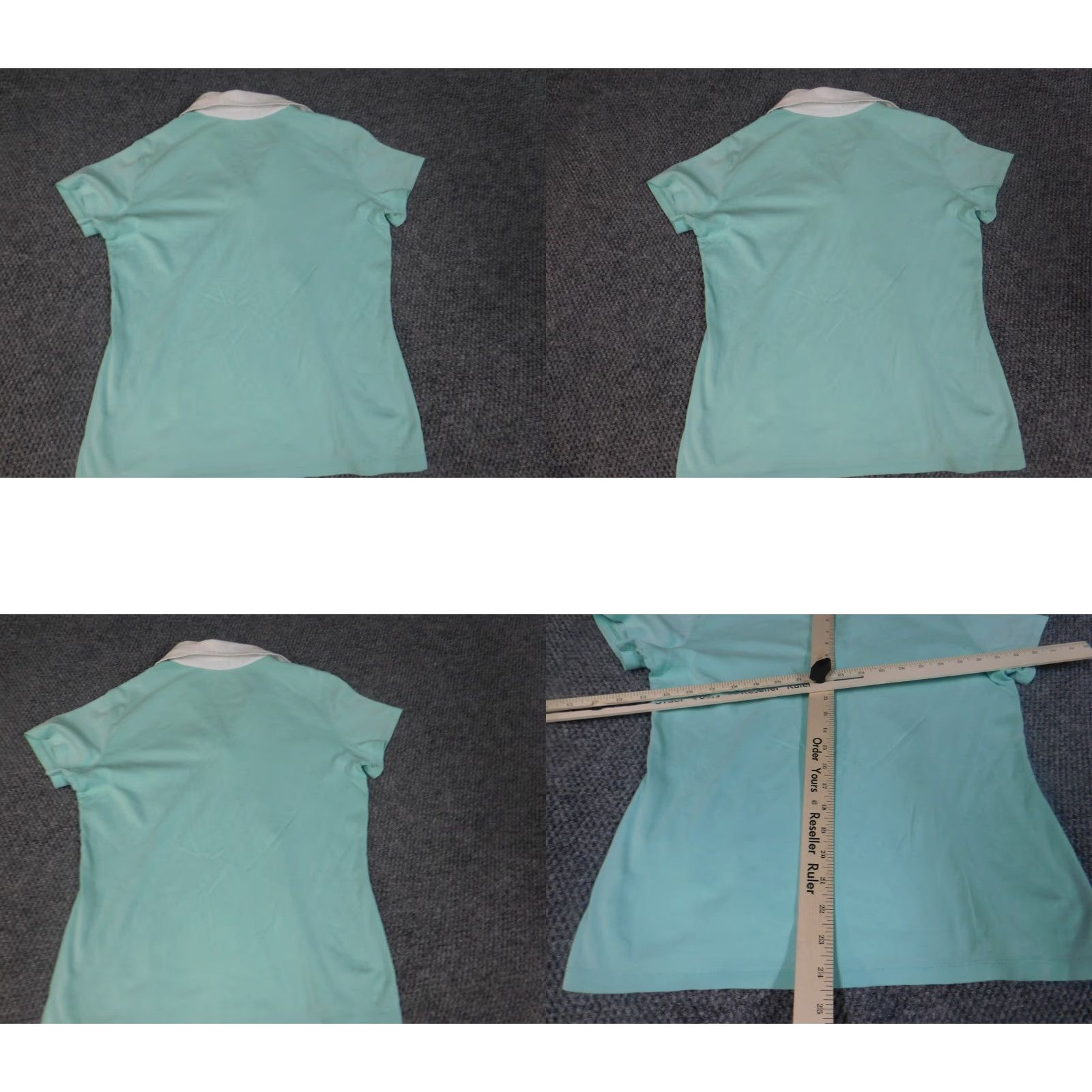 Izod IZOD Blouse Womens Medium Blue Polo Pullover Cap Sleeve Collared Short Sleeve Ruffle 100% Cotton Rayon Casual Classic Basic Regular Mens Women Girls Size M / US 6-8 / IT 42-44 - 8 Thumbnail