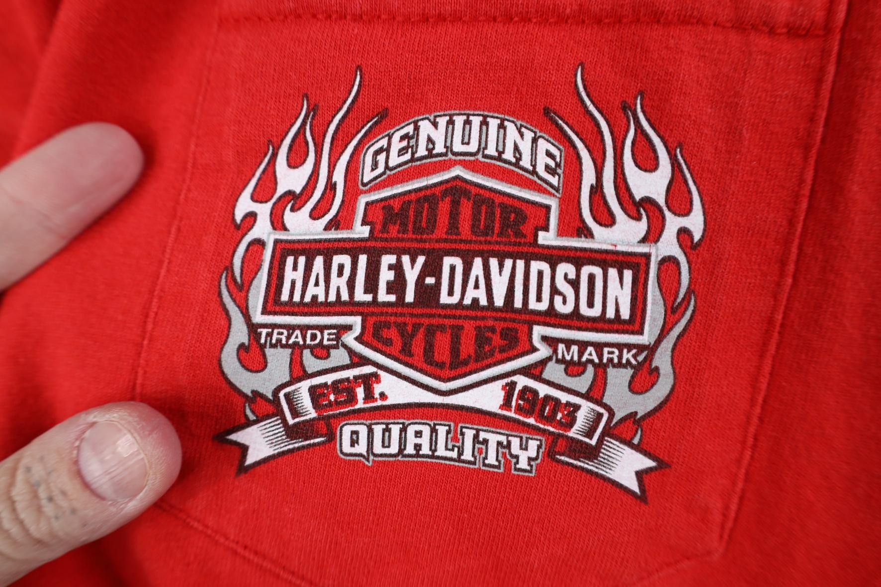 Harley Davidson Vintage 90s Y2K Harley Davidson Fire Flames Mexico T-Shirt Size US M / EU 48-50 / 2 - 4 Thumbnail