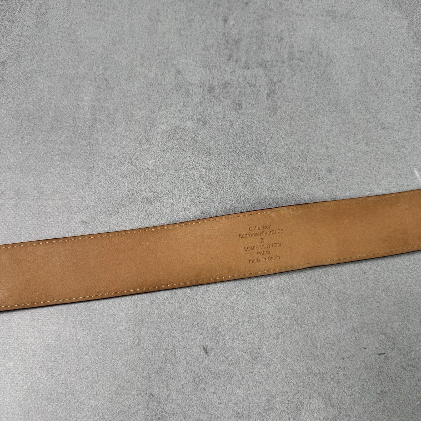 Louis Vuitton Louis Vuitton Check Men Leather Belt Size 34 Size 34 - 15 Thumbnail