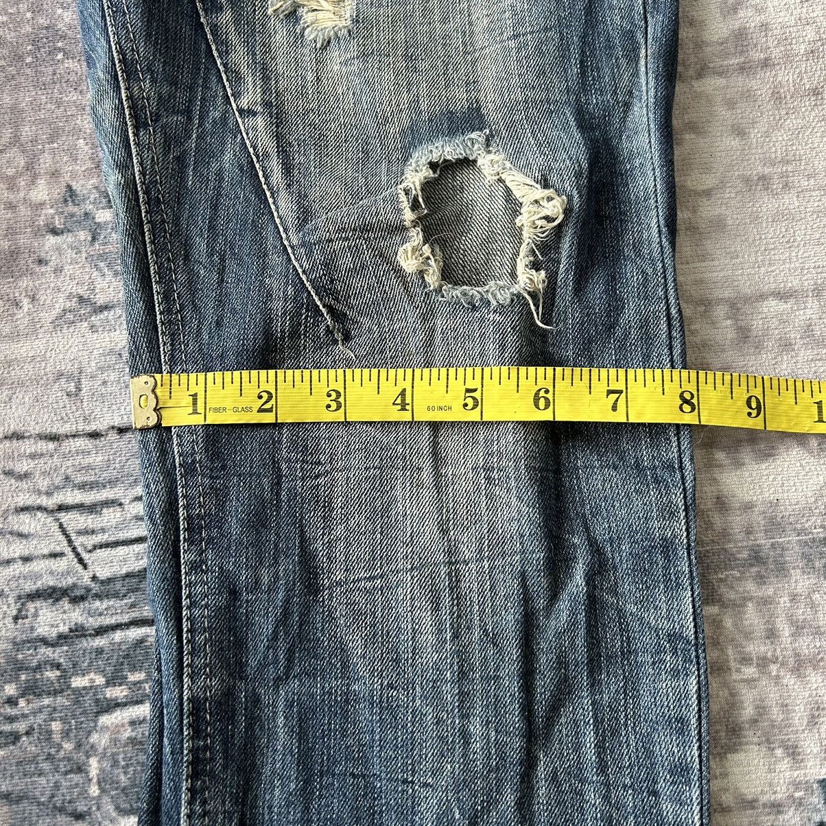 If Six Was Nine Punk Skull Flared Distressed Jeans Style Size US 32 / EU 48 - 14 Thumbnail