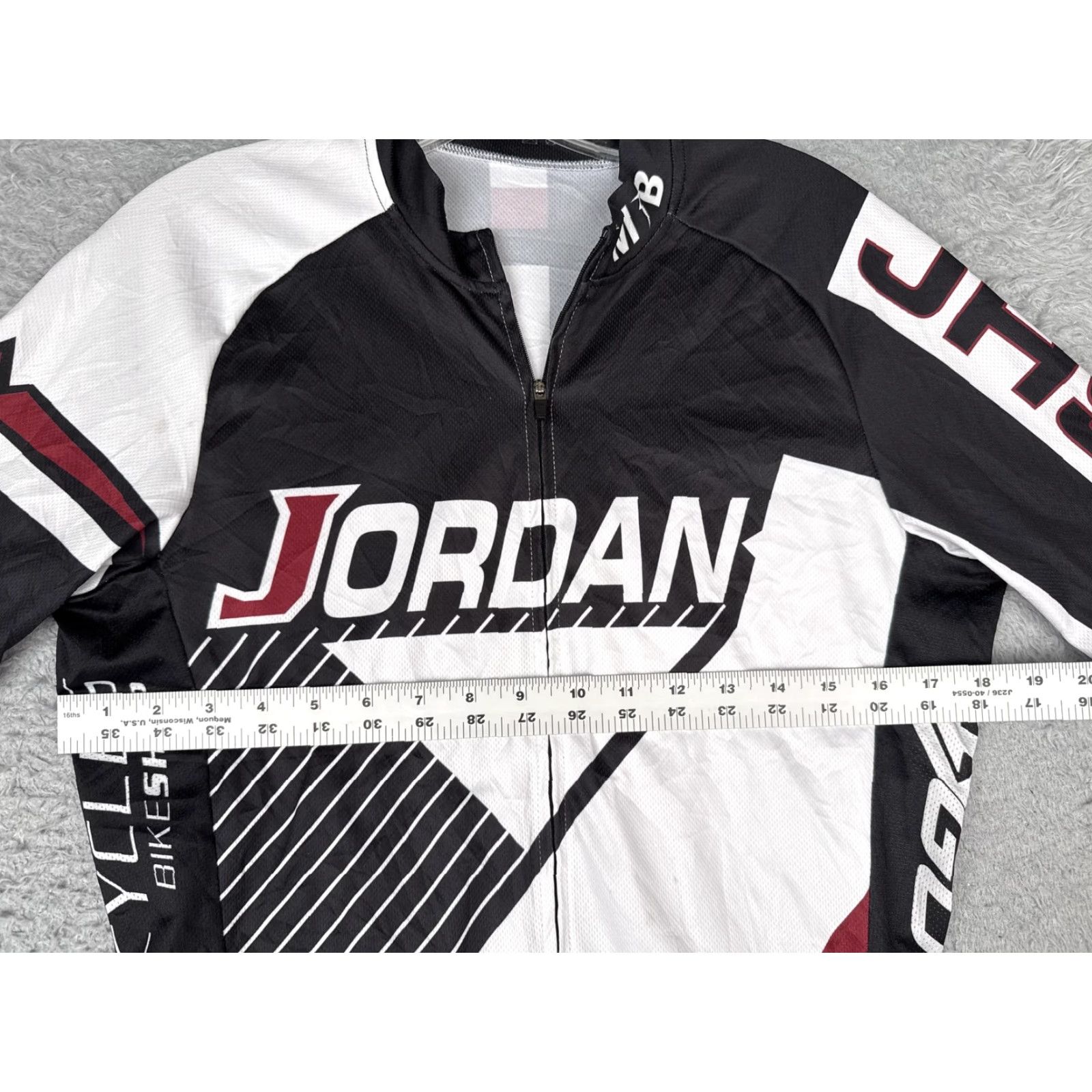Jordan Brand Jordan Cycling Jersey Mens Medium Black White Full Zip Short Sleeve Salty Cycles Size US M / EU 48-50 / 2 - 7 Thumbnail
