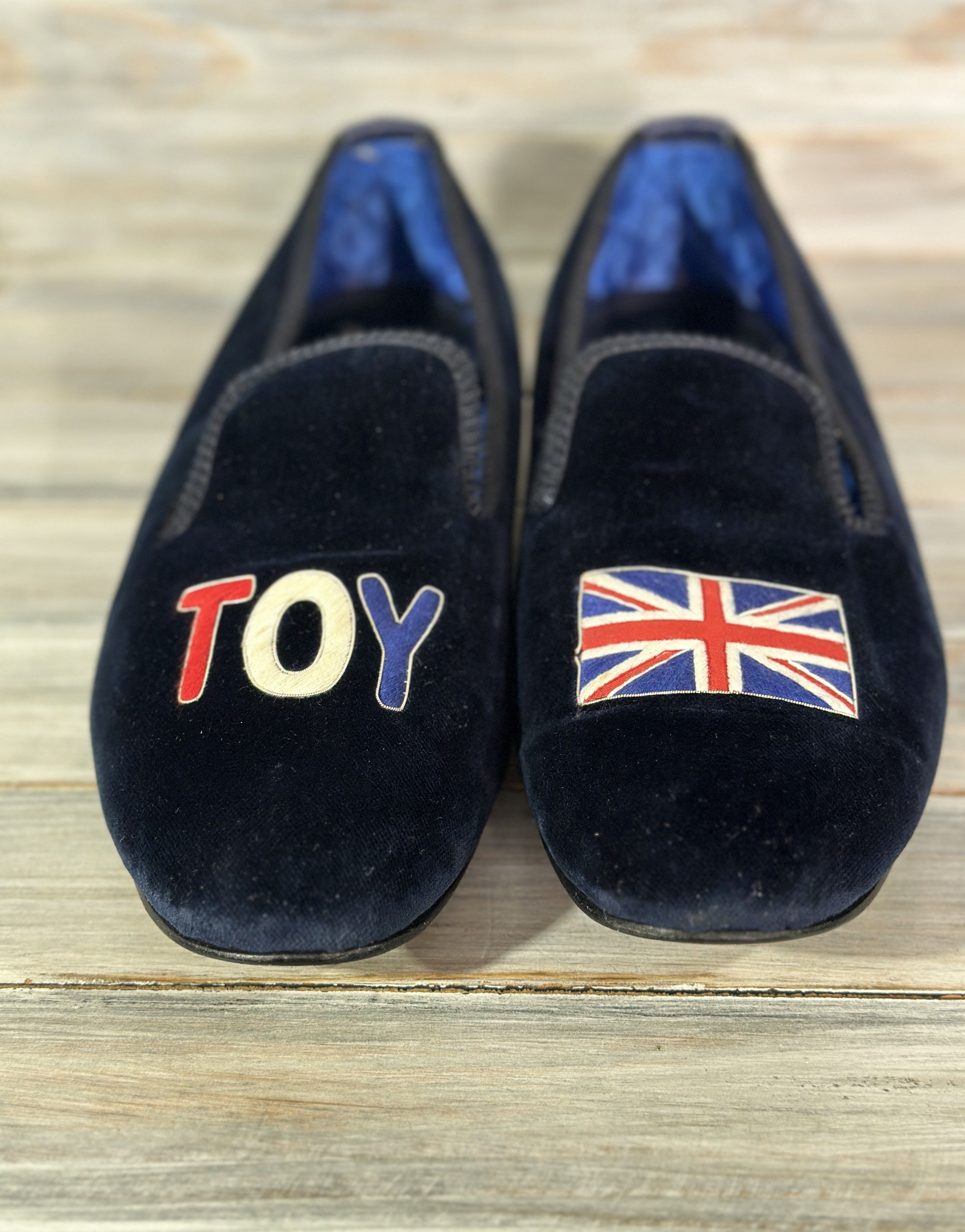 Shipton & Heneage SHIPTON HENEAGE Men's Toy Union Jack Motif Velvet Slipper Size US 11.5 / EU 44-45 - 14 Thumbnail