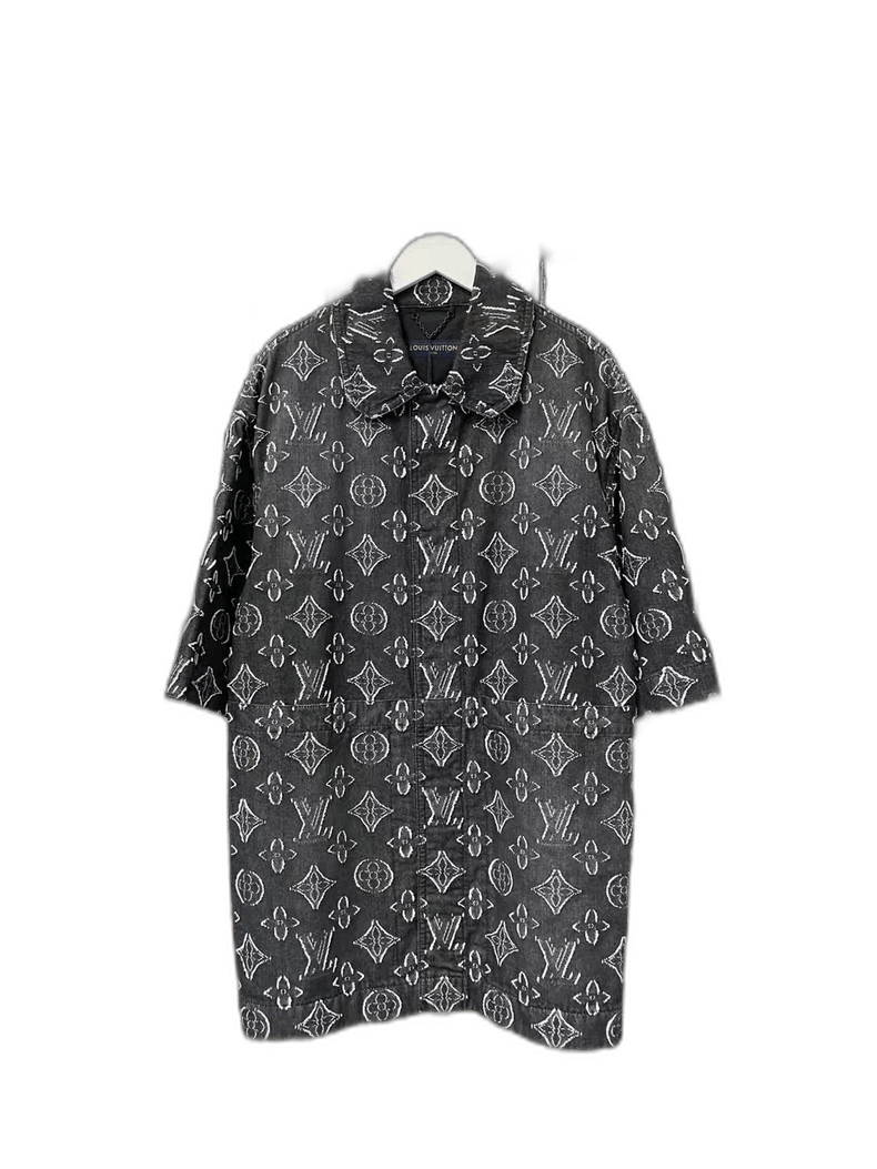 Louis Vuitton louis vuitton black denim short sleeve jacket Size US M / EU 48-50 / 2 - 1 Thumbnail
