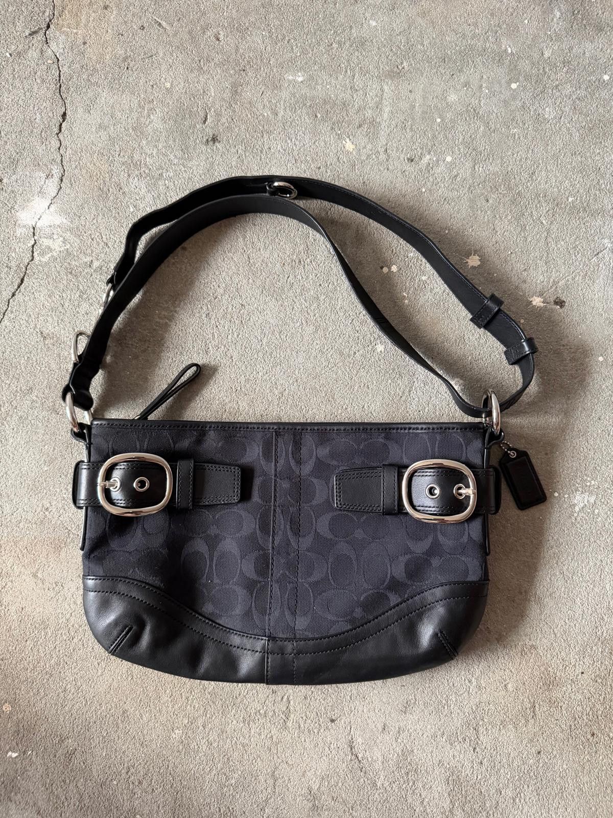 Coach Coach 2Way Signature Sufflette Shoulder Bag Black Size ONE SIZE - 1 Thumbnail