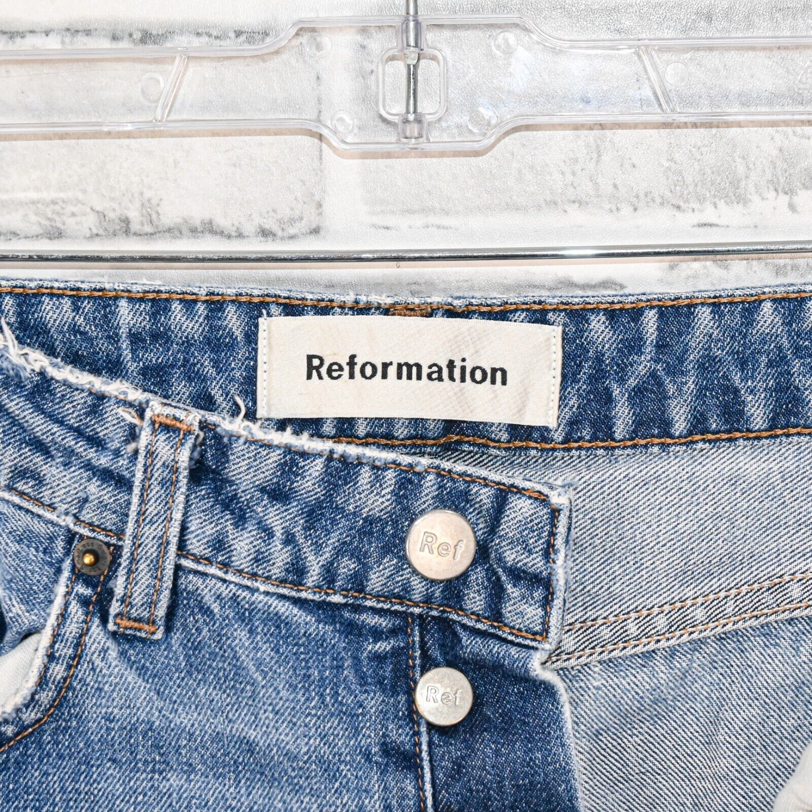 Reformation REFORMATION High Rise Wide leg FAWCETT Jeans distressed Size 27" / US 4 / IT 40 - 2 Thumbnail