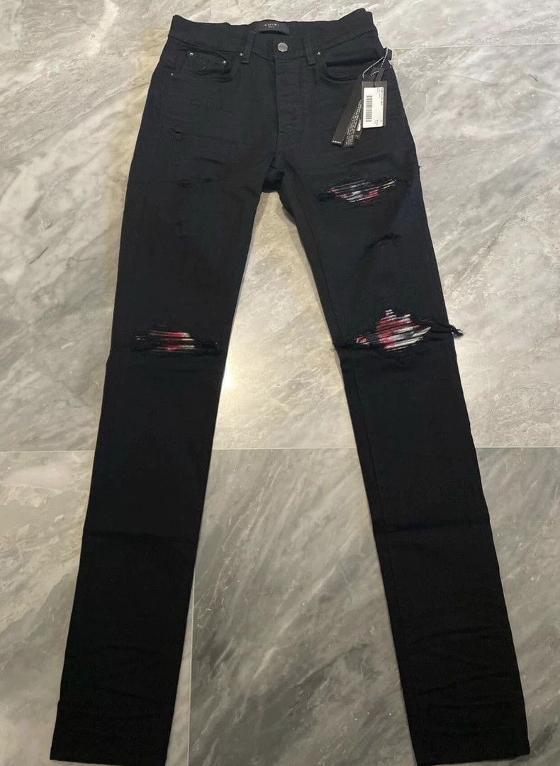 Amiri AMIRI Artistic Patchwork Black Jeans - dmc Size US 30 / EU 46 - 1 Thumbnail