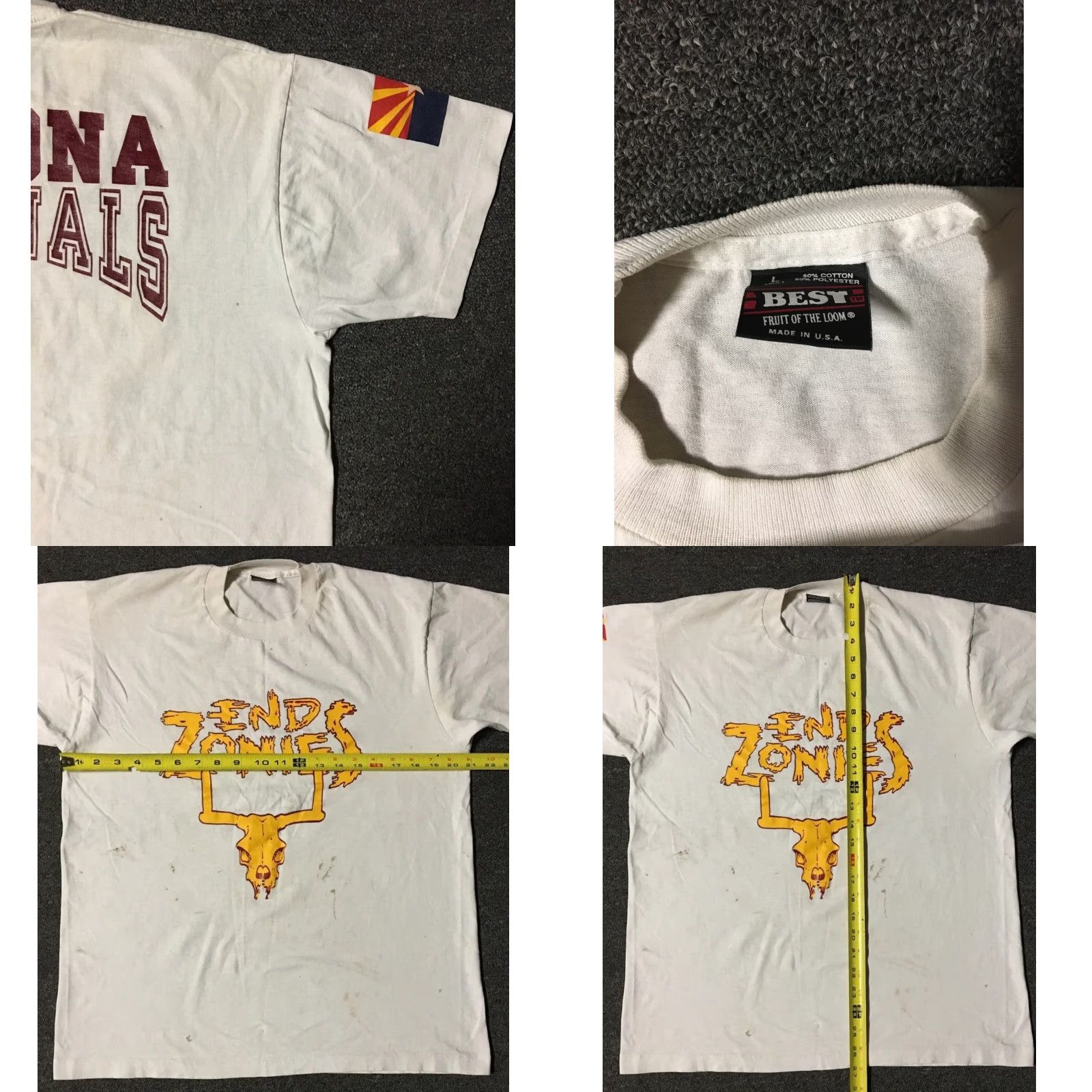 Vintage VINTAGE 90s Arizona Cardinals End Zone Faded Distress Skull Shirt M Football Grunge Size US M / EU 48-50 / 2 - 9 Thumbnail