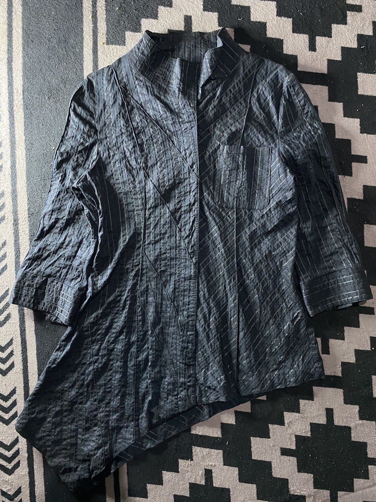 14th Addiction × KMRii × Yasuyuki Ishii Japanese Doho assymmetric buttons shirt gothic style Size US M / EU 48-50 / 2 - 1 Thumbnail