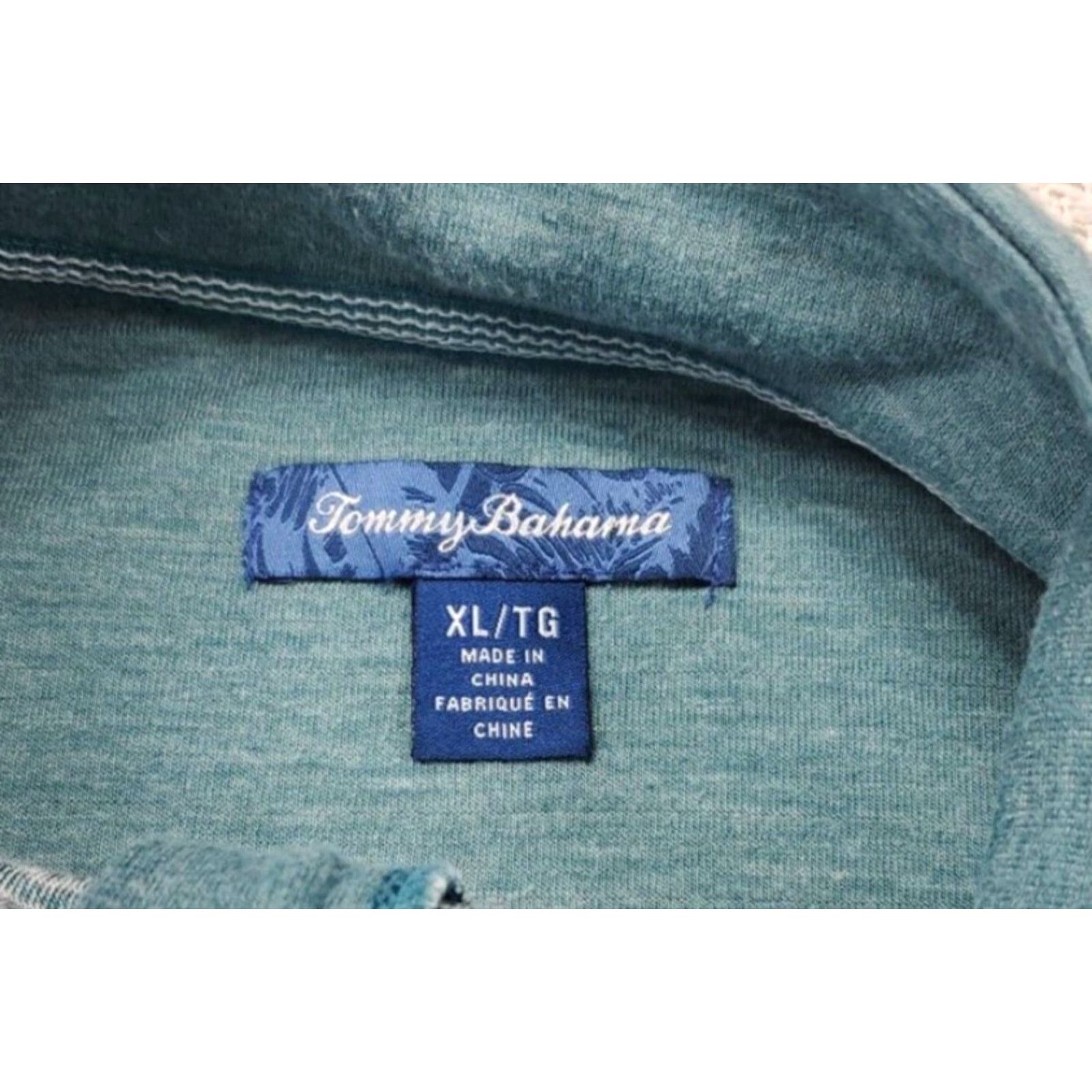 Tommy Bahama Tommy Bahama Pullover 1/4 Zip Long Sleeve Mens XL Green Gray Heather Casual Shirt Sweater Size US XXL / EU 58 / 5 - 5 Thumbnail