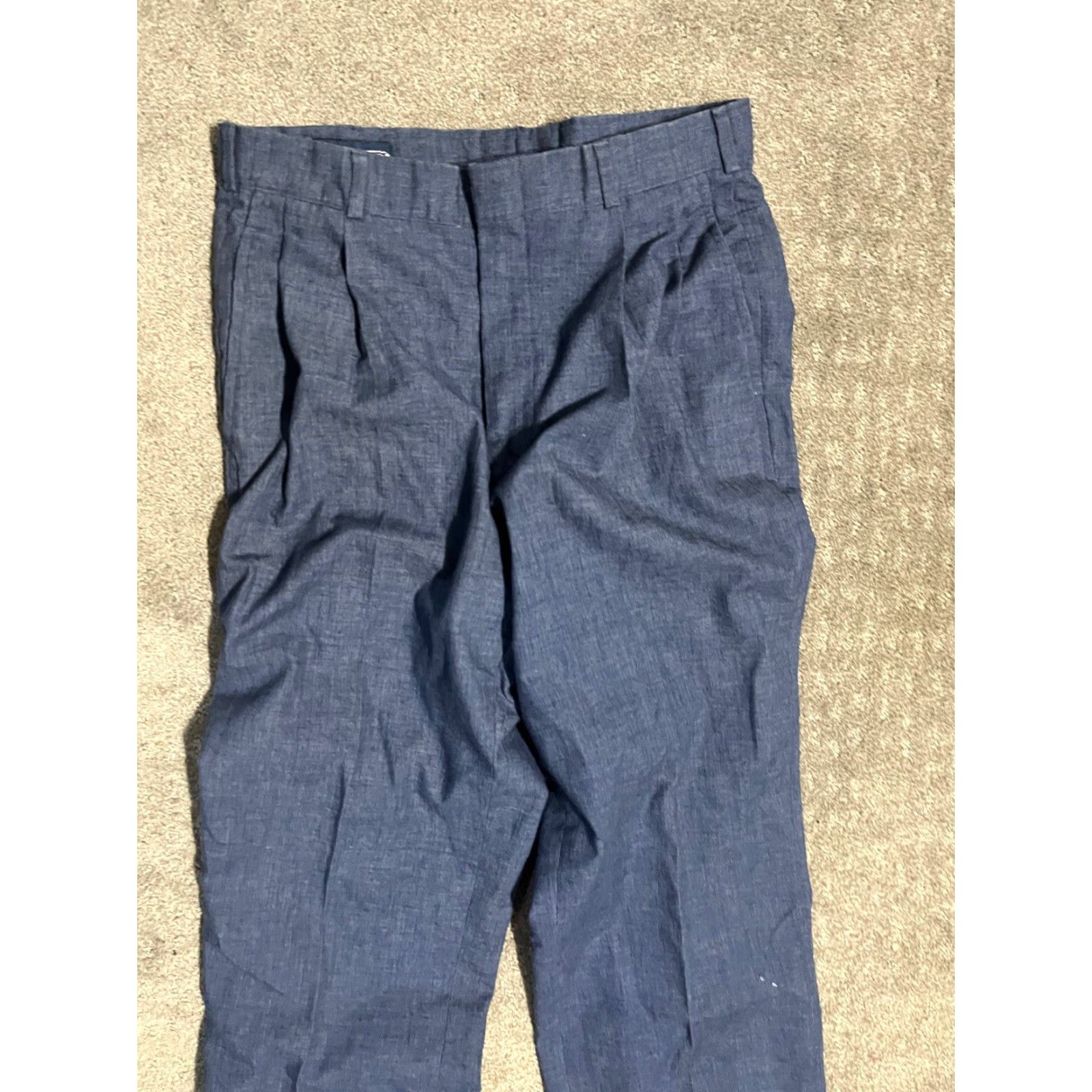 Lands' End VINTAGE Lands' End Pants Mens 30 Blue Pleated Chino Cotton Polyester Shirt Size US 30 / EU 46 - 2 Thumbnail