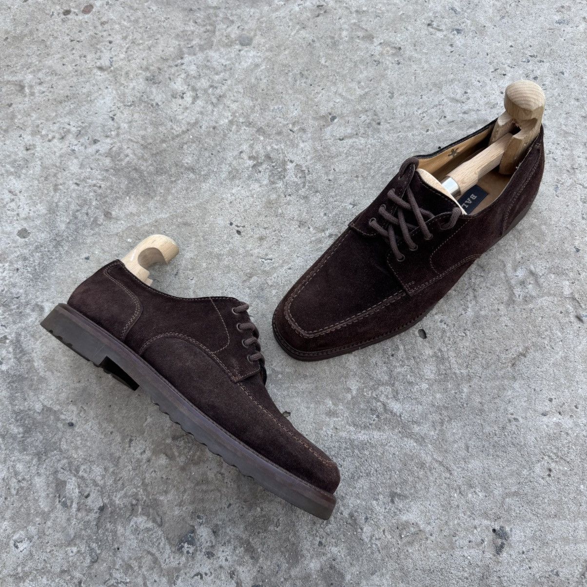 Luxury Bally Gerace Men’s Brown Suede Shoes Y2K Old Money