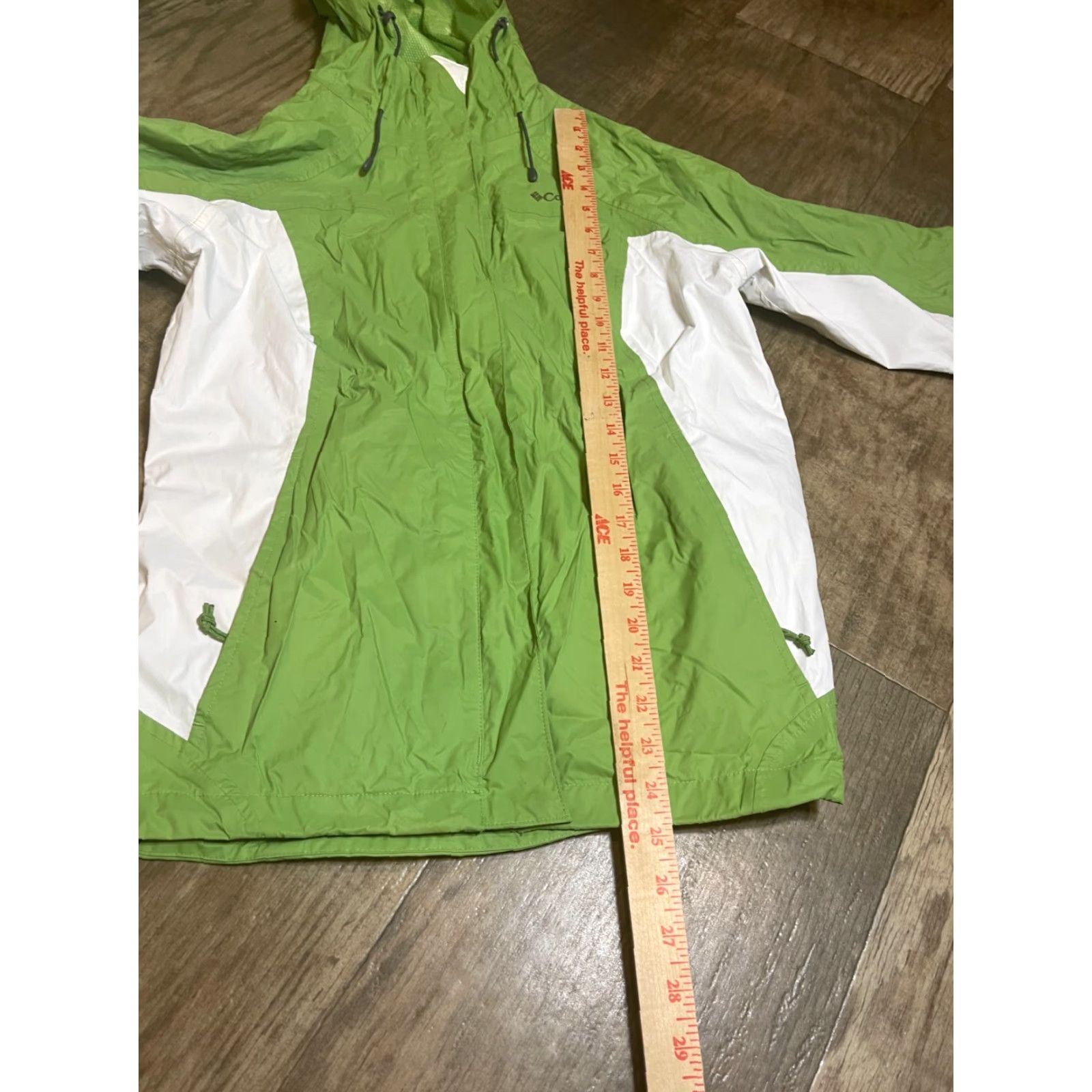 Vintage Columbia Jacket Womens Medium M Green White Hooded Full Zip Zipped Pockets Regular Sized Adult Womens Product Size M / US 6-8 / IT 42-44 - 4 Thumbnail