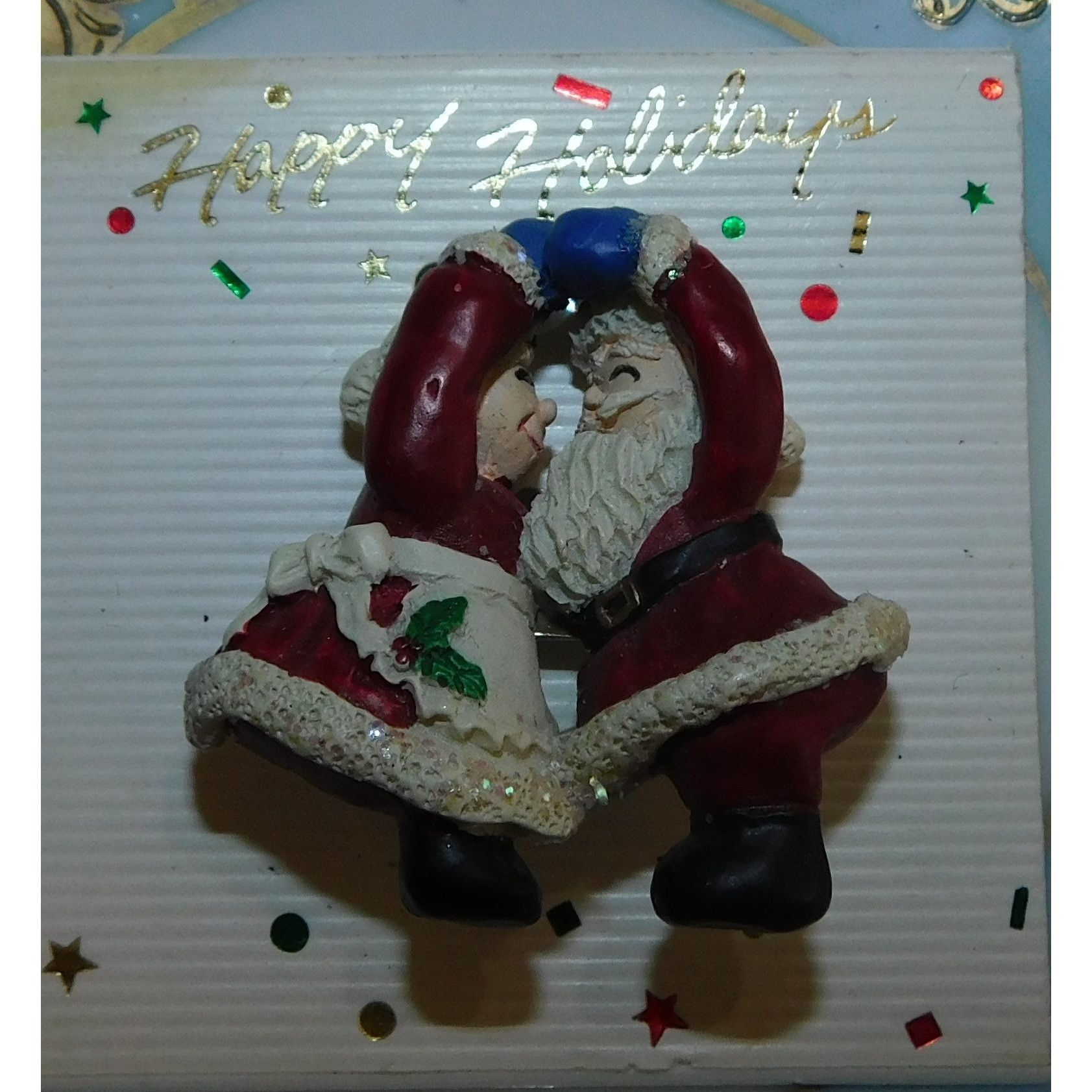 Other Vintage Dancing Mr. And Mrs. Clause Brooch Size ONE SIZE - 4 Thumbnail