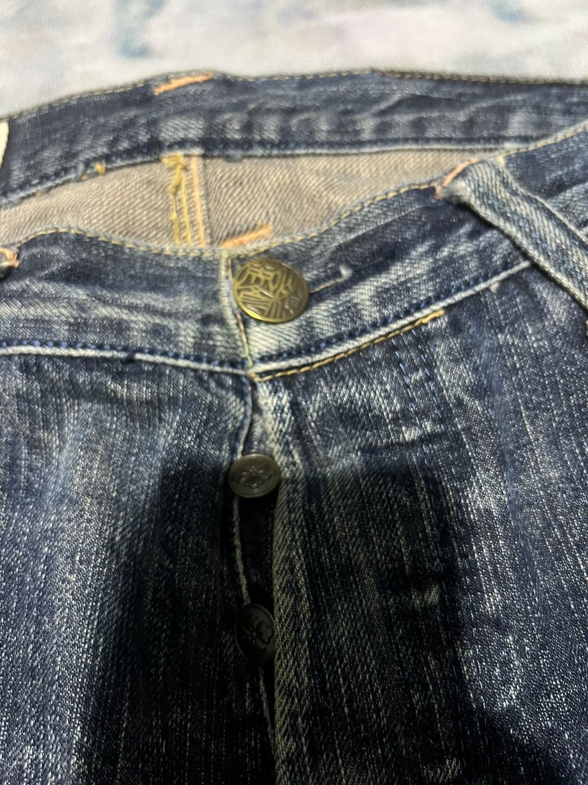 Distressed Evisu Yamane Denim 30 Size