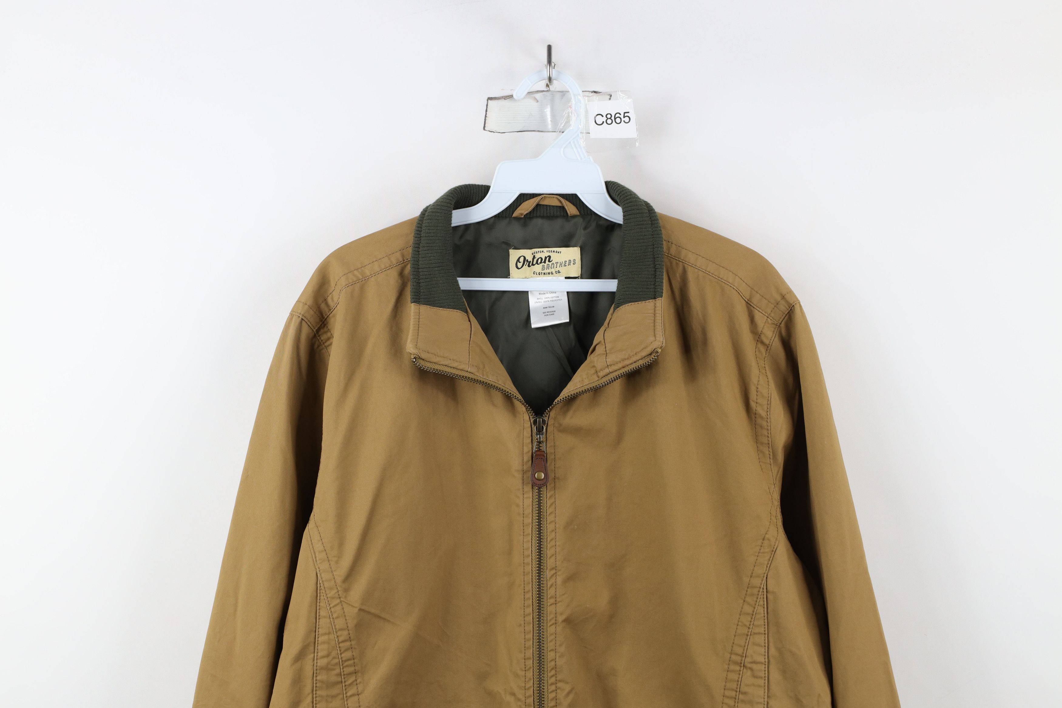 Vintage Orton Brothers Distressed Lined Full Zip Bomber Jacket Brown Size US M / EU 48-50 / 2 - 2 Thumbnail