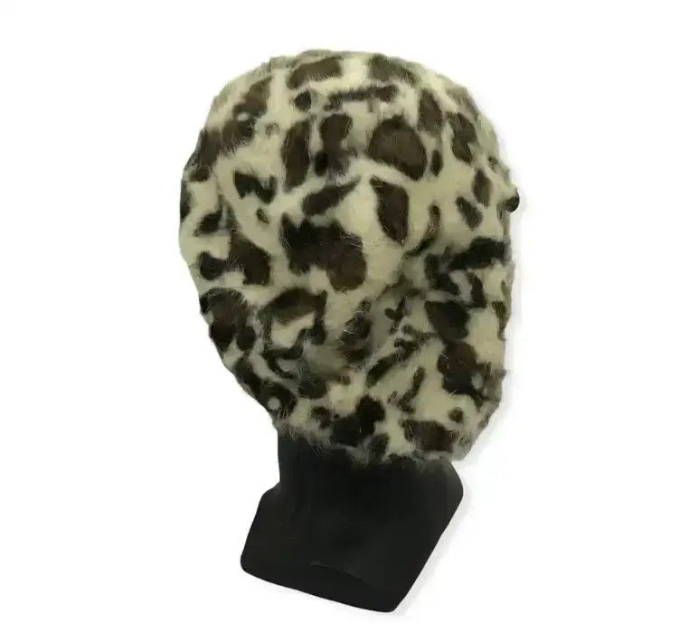Japanese Brand Japanese Brand Leopard Fleece Design Beanie Hat Size ONE SIZE - 3 Thumbnail