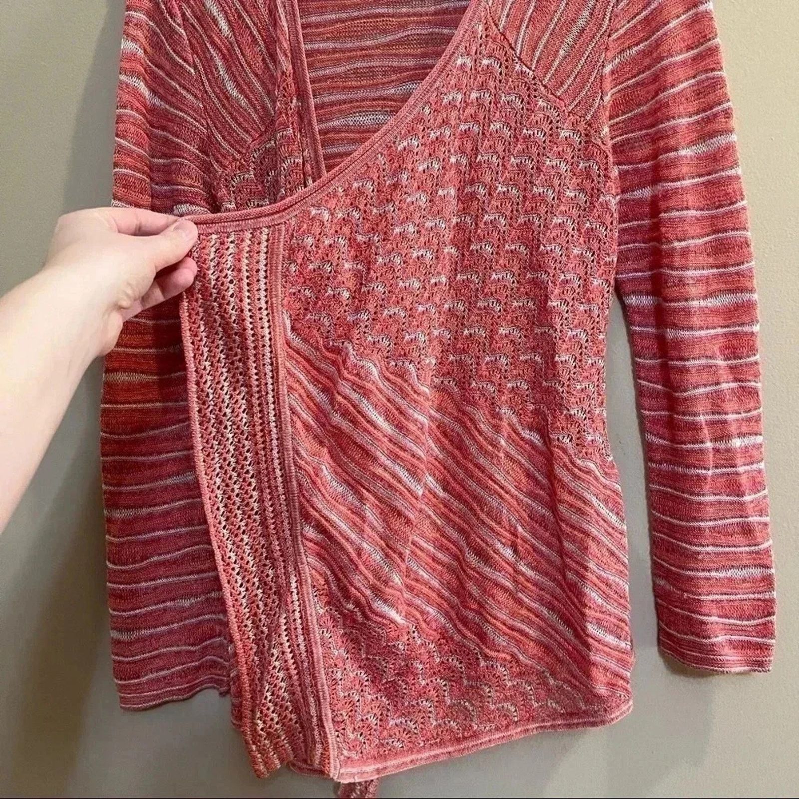 NIC+ZOE Nic + Zoe Open Front Cardigan XS Linen Silk Viscose Knit Size XS / US 0-2 / IT 36-38 - 4 Thumbnail