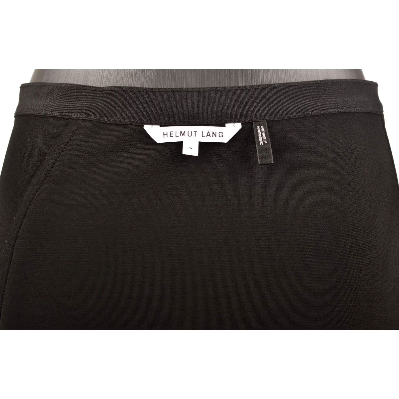 Helmut Lang Helmut Lang Skirt Women S Black Midi A-Line Asymmetric Crepe Staggered Seam H07HW301 Size 28" / US 6 / IT 42 - 5 Thumbnail