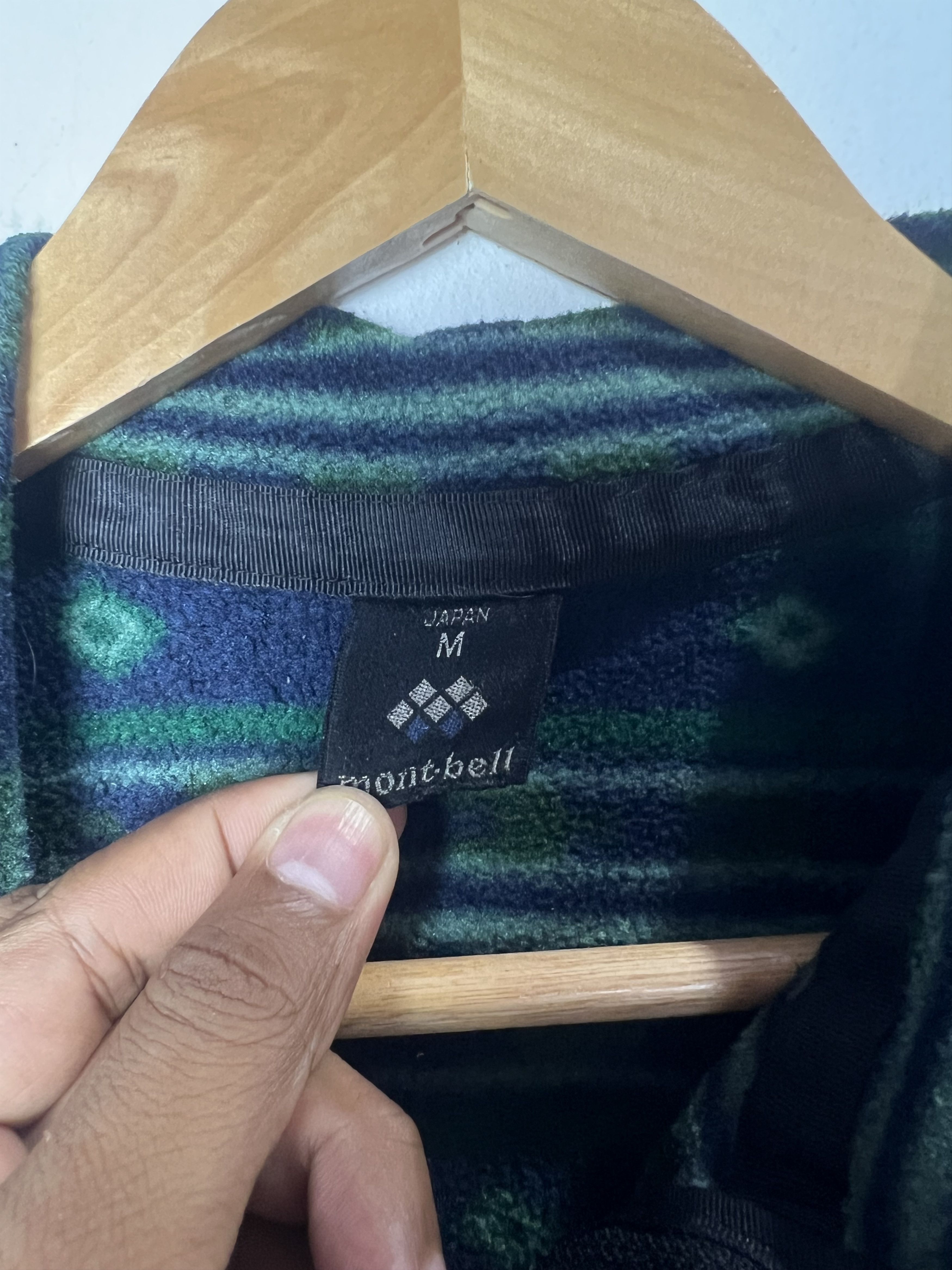 Montbell Vintage Montbell Patterned Fleece Pullover Jacket Size US M / EU 48-50 / 2 - 8 Thumbnail