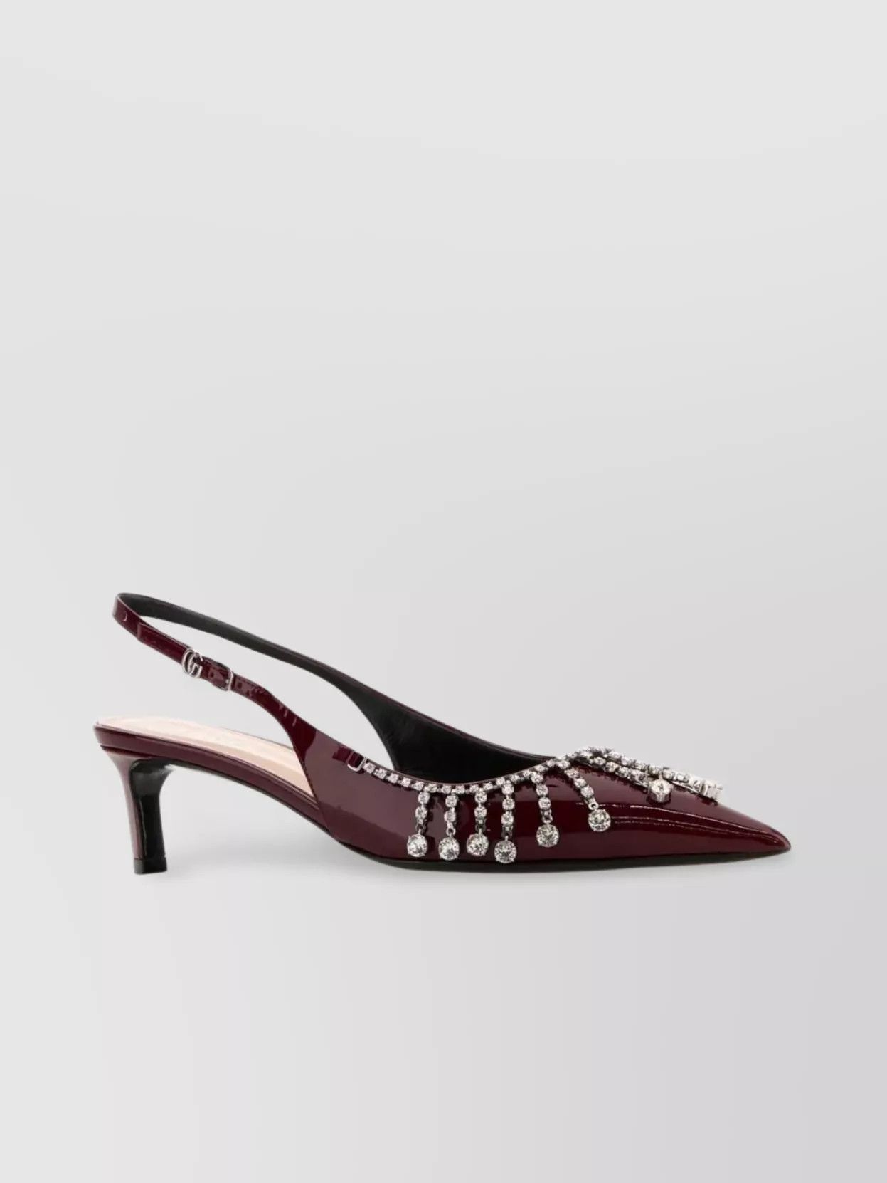 Gucci o1loc1c0226 805307 Leather Pumps in Burgundy Size US 8.5 / IT 38.5 - 2 Thumbnail