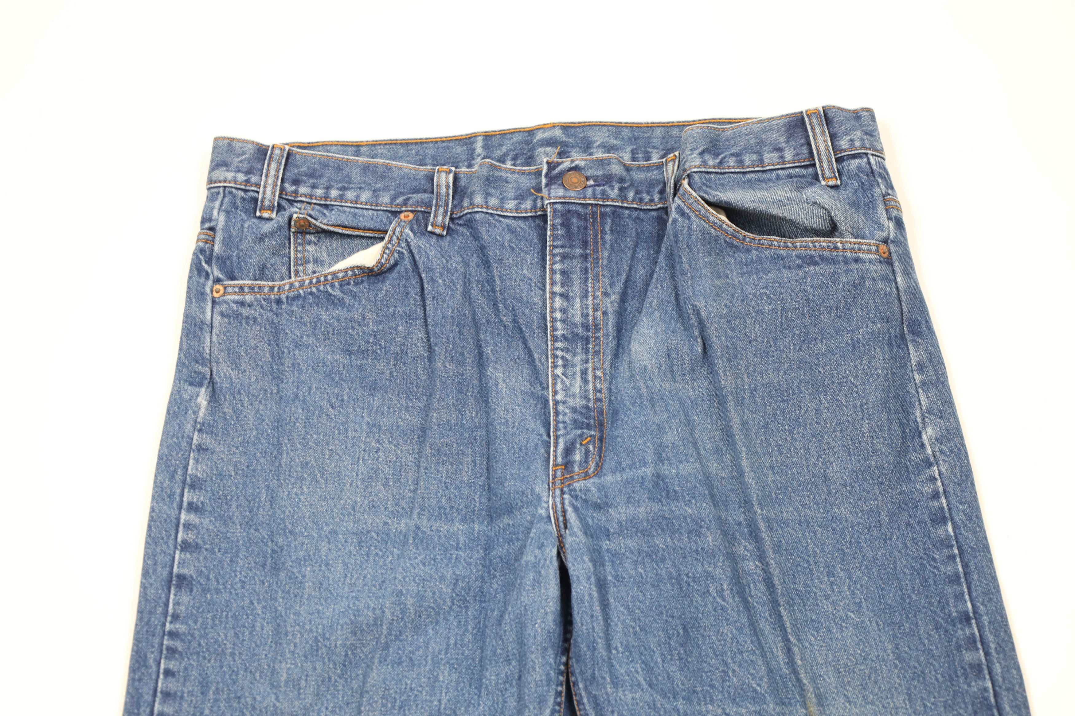 Levi's Vintage 90s Levis 505 Orange Tab Regular Straight Leg Jeans Size US 40 / EU 56 - 2 Thumbnail