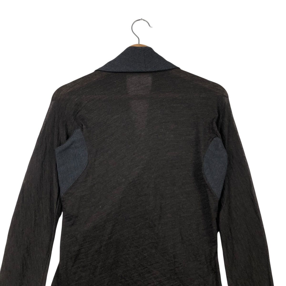 Yohji Yamamoto VINTAGE DOUBLE COLLAR JACKET ASYMMETRICAL DESIGN RICH BLACK Size M / US 6-8 / IT 42-44 - 10 Thumbnail