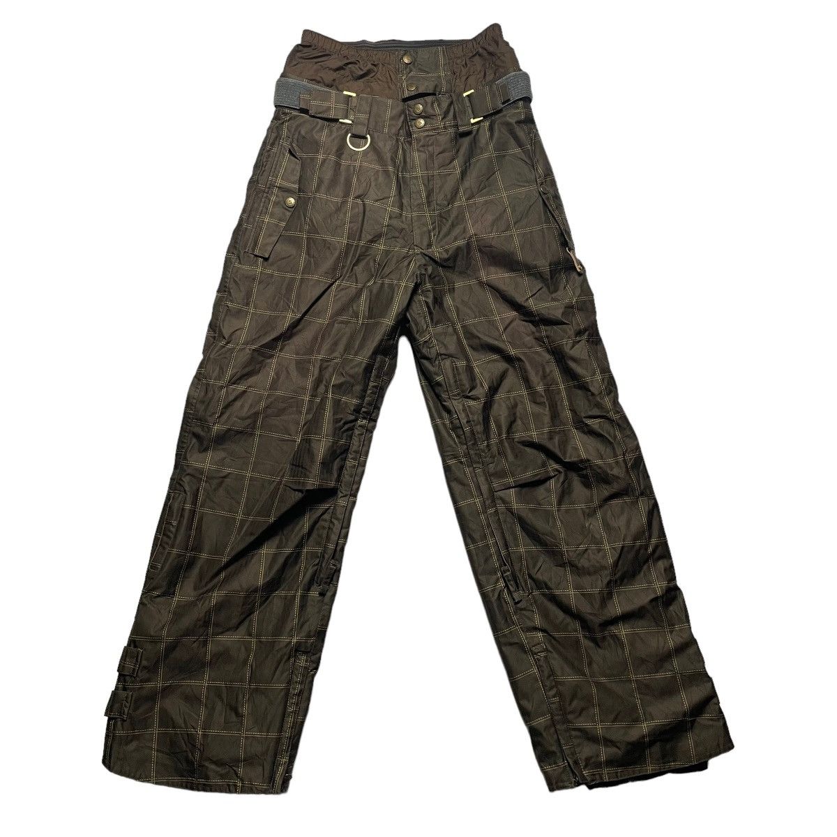 image of 20471120 x Archival Clothing The Solar System Double Waist Nylon Ski Pants in Dark Brown (Size 30)