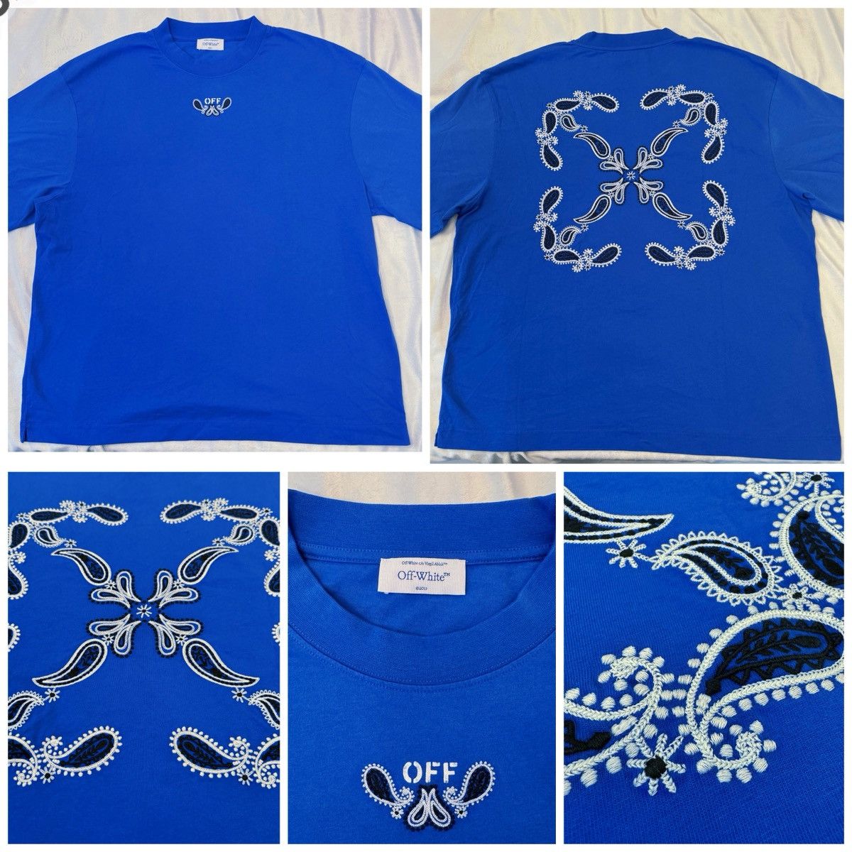 Off-White OFF-WHITE c/o Virgil Abloh Bandana Embroidered Arrow Tee Size US XL / EU 56 / 4 - 1 Thumbnail
