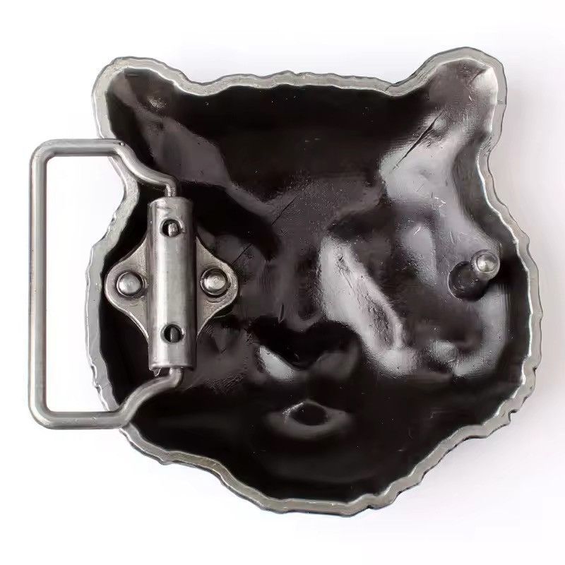 Cowboy Equipment Metal Tiger Head Belt Buckle Size ONE SIZE - 2 Thumbnail