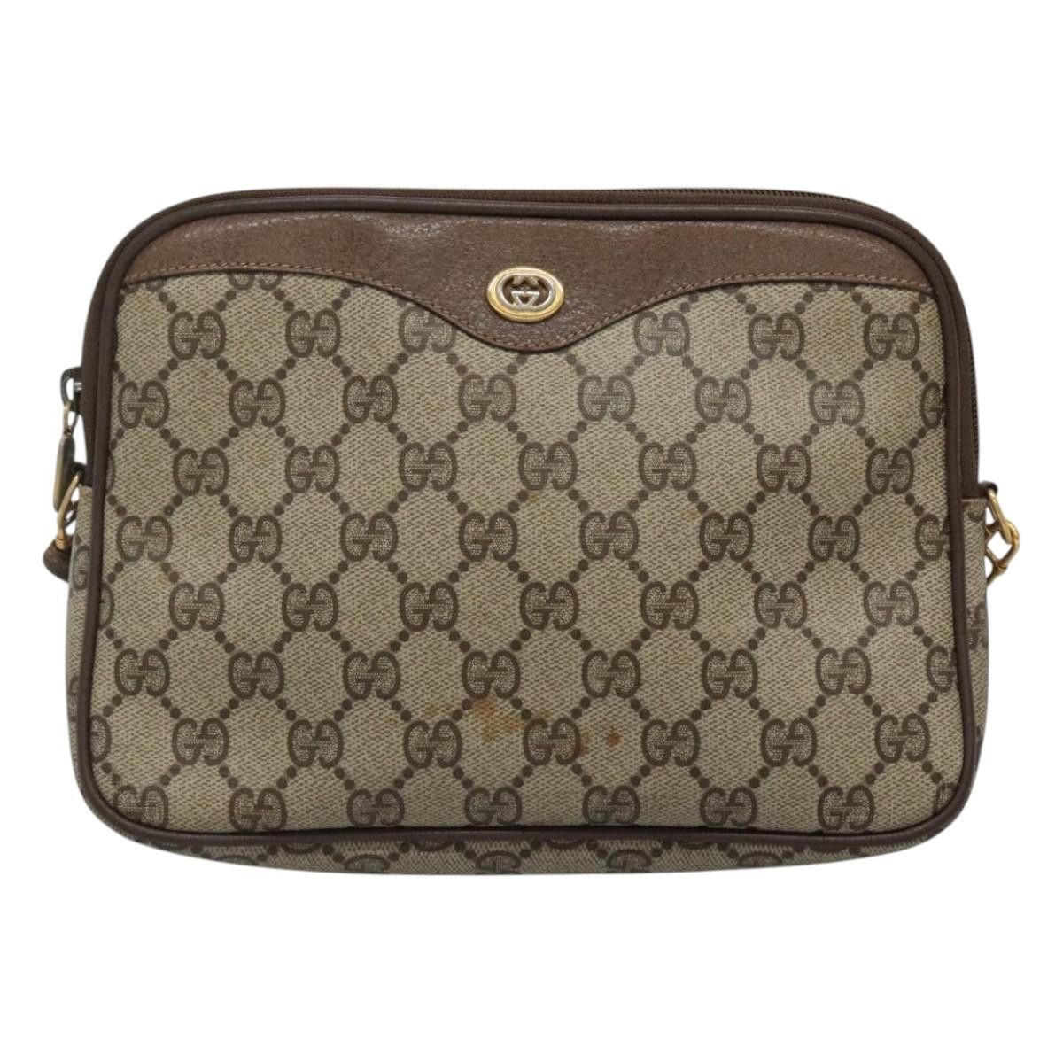 Gucci GUCCI GG Supreme Shoulder Bag Pvc Beige Brown Gold 97 02 068 Size ONE SIZE - 2 Thumbnail