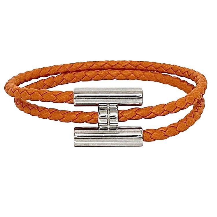 Hermes HERMES Bracelet Orange Leather Size ONE SIZE - 1 Thumbnail