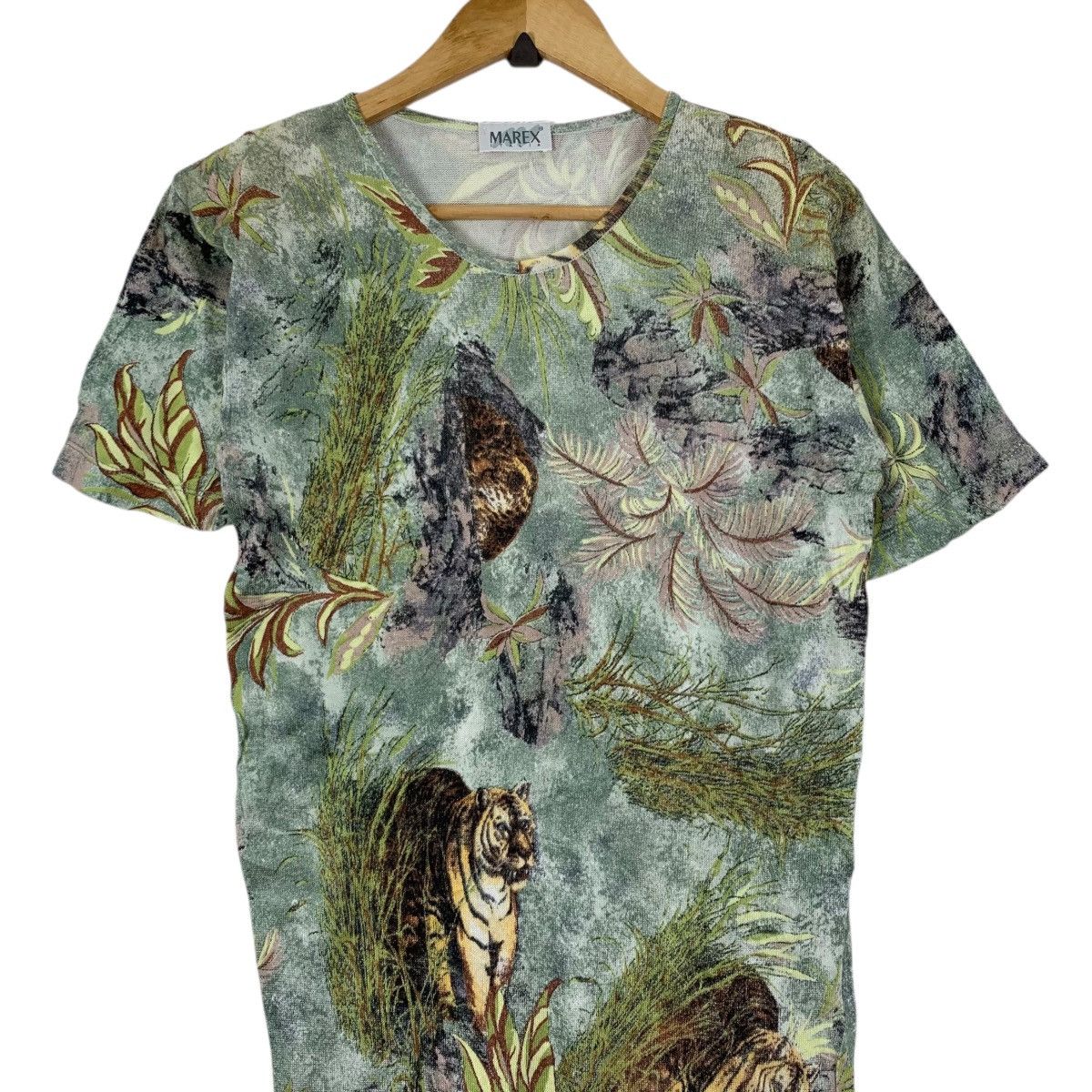 Vintage Vintage 90s MAREX ITALIA Italy Overprint Tiger Long Blouse Size S / US 4 / IT 40 - 2 Thumbnail