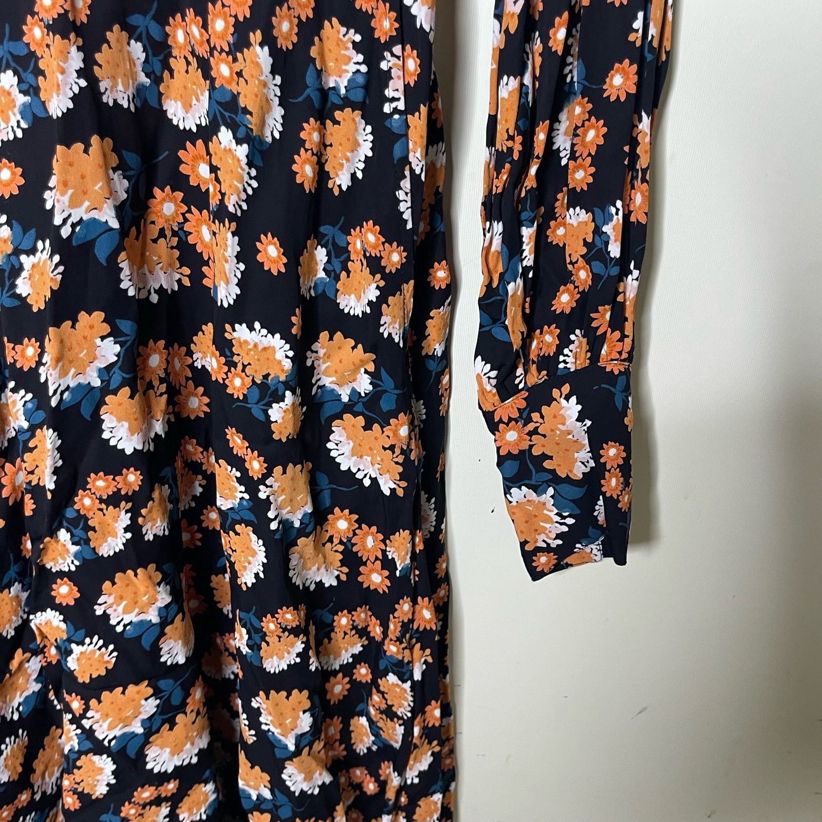 Other ByTimo Vintage Drape V Neck Dress Poppyfield Floral Black XS Size XS / US 0-2 / IT 36-38 - 8 Thumbnail