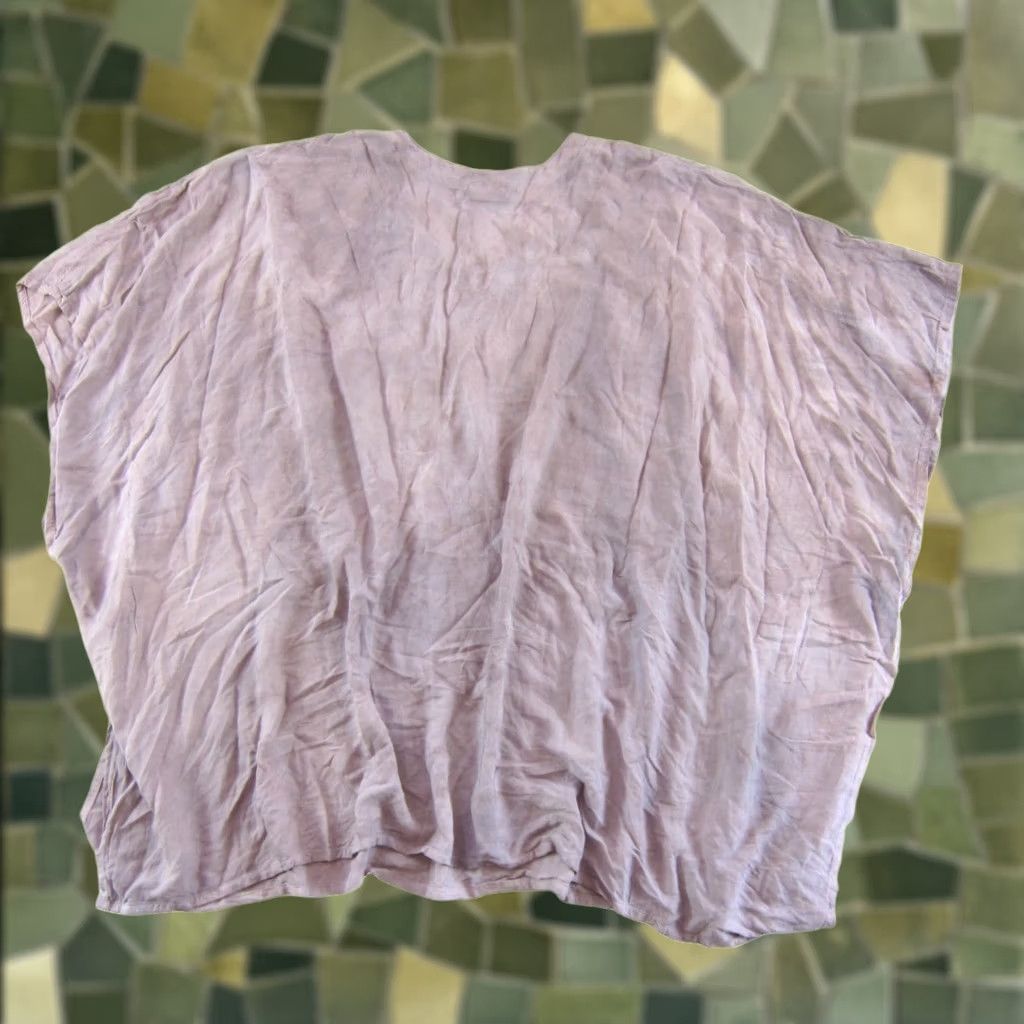 Pinko Dharma Trading Co. Blouse Tunic Mauve Pink 100% Rayon Oversized Boxy Plus OS Size ONE SIZE - 1 Thumbnail