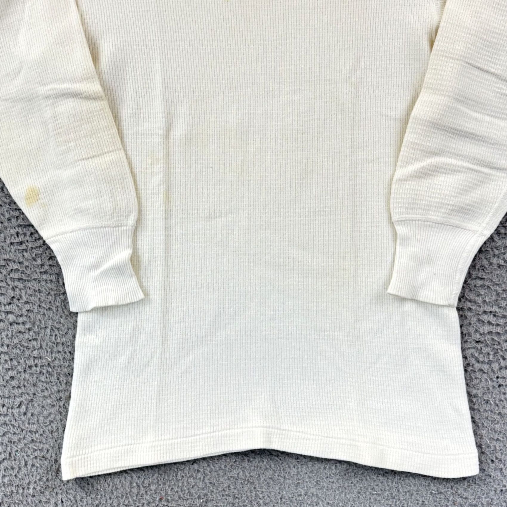 Vintage Vintage Penneys Towncraft Shirt Mens White 60s Waffle Knit Thermal Long Sleeve Size US M / EU 48-50 / 2 - 2 Thumbnail