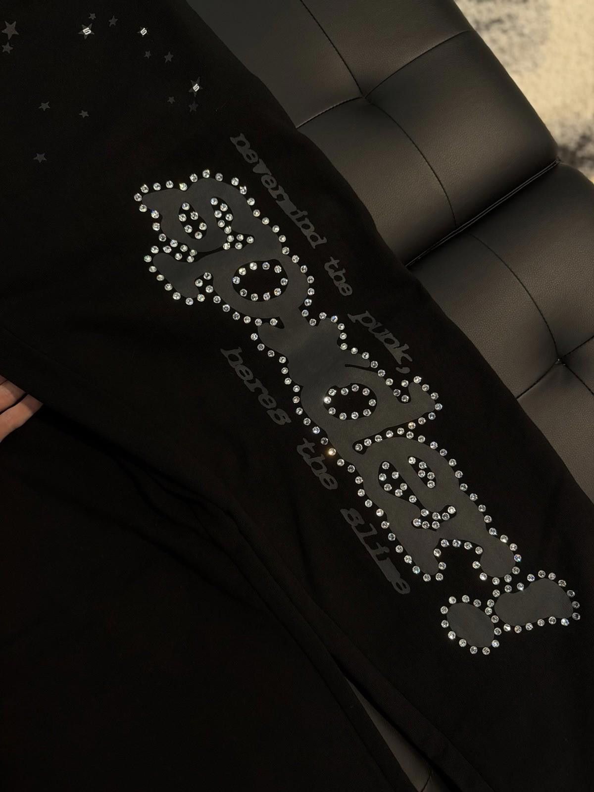 Sp5der Size M - Sp5der Worldwide Black VVS Stone Sweatpants Spider Size US 32 / EU 48 - 6 Thumbnail