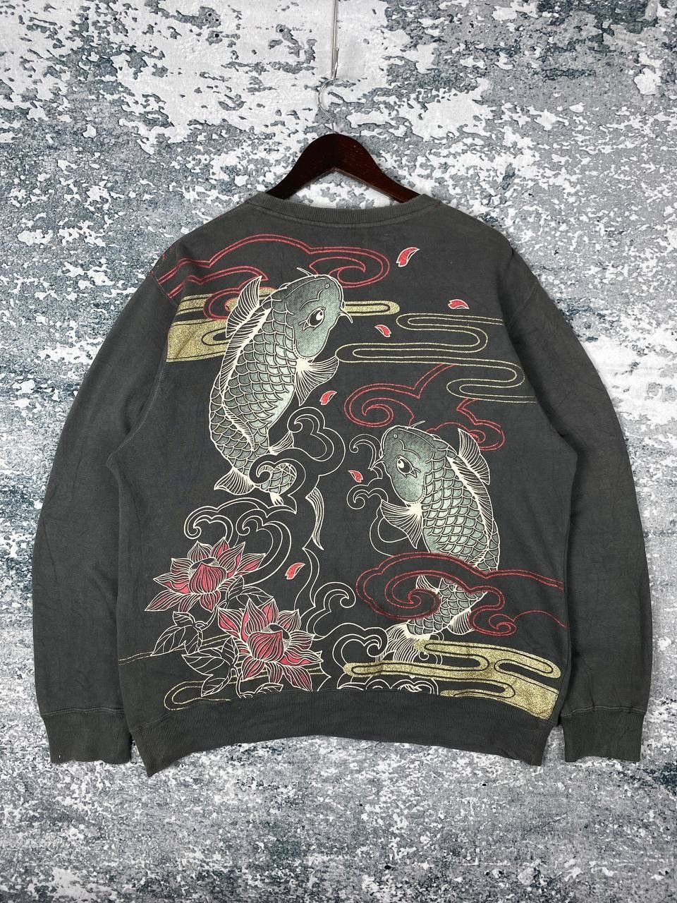 If Six Was Nine Vintage Sukajan Koi Sweatshirts Size US M / EU 48-50 / 2 - 1 Thumbnail