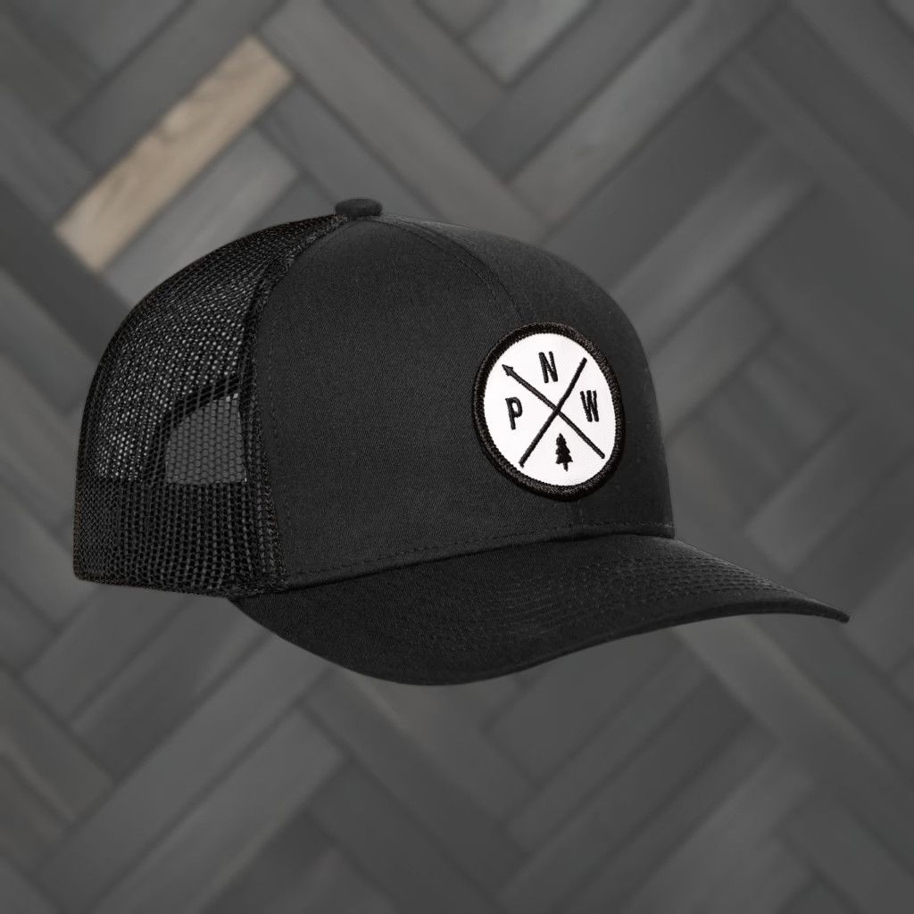 Haka Hat PNW HAKA Trucker Hat Black Pacific Northwest Snapback Men Adjustable Trucker Hat Mens Black Pacific Northwest Snapback