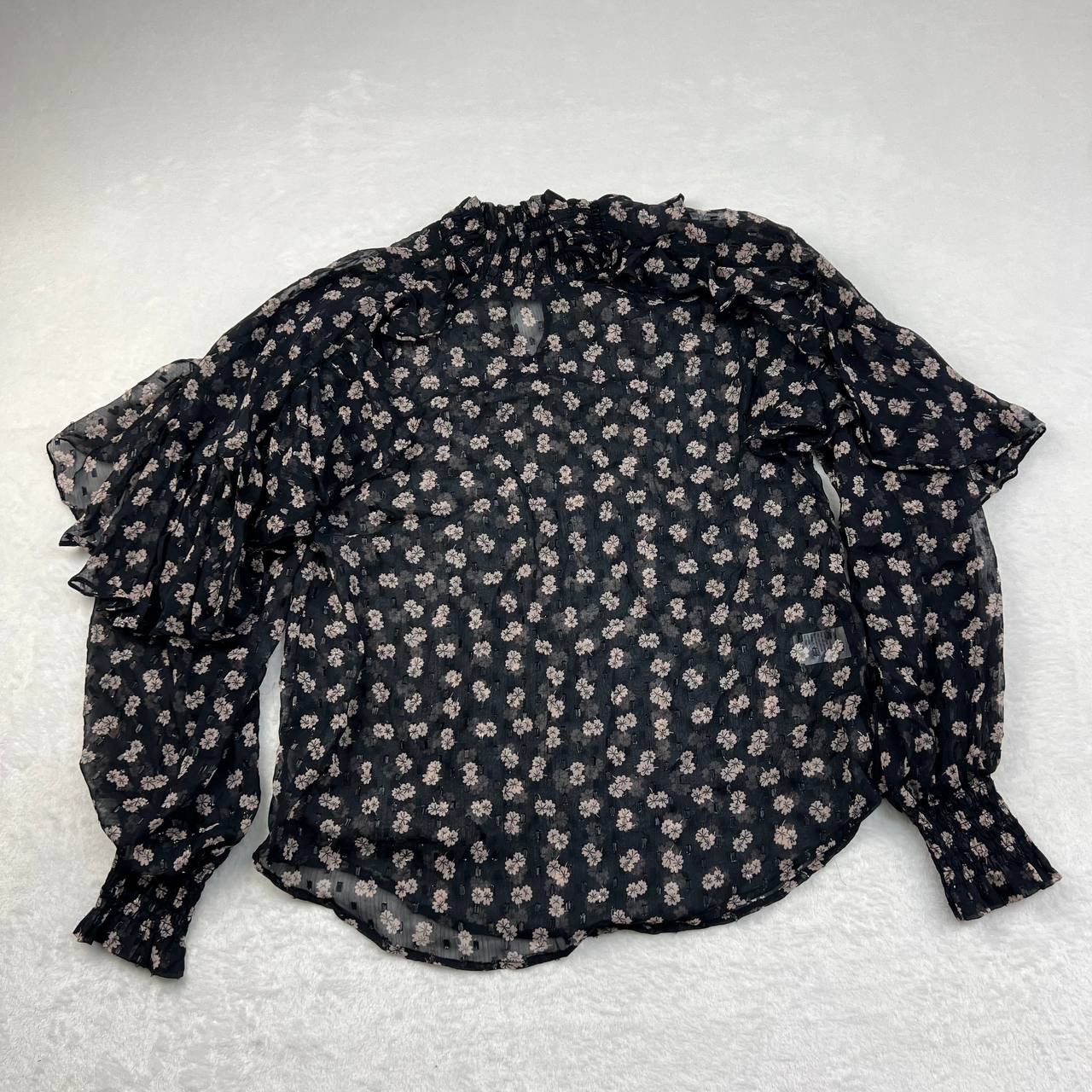 Other Calligraphie Top Women Medium Floral All Over Print Ruffles Size M / US 6-8 / IT 42-44 - 1 Thumbnail