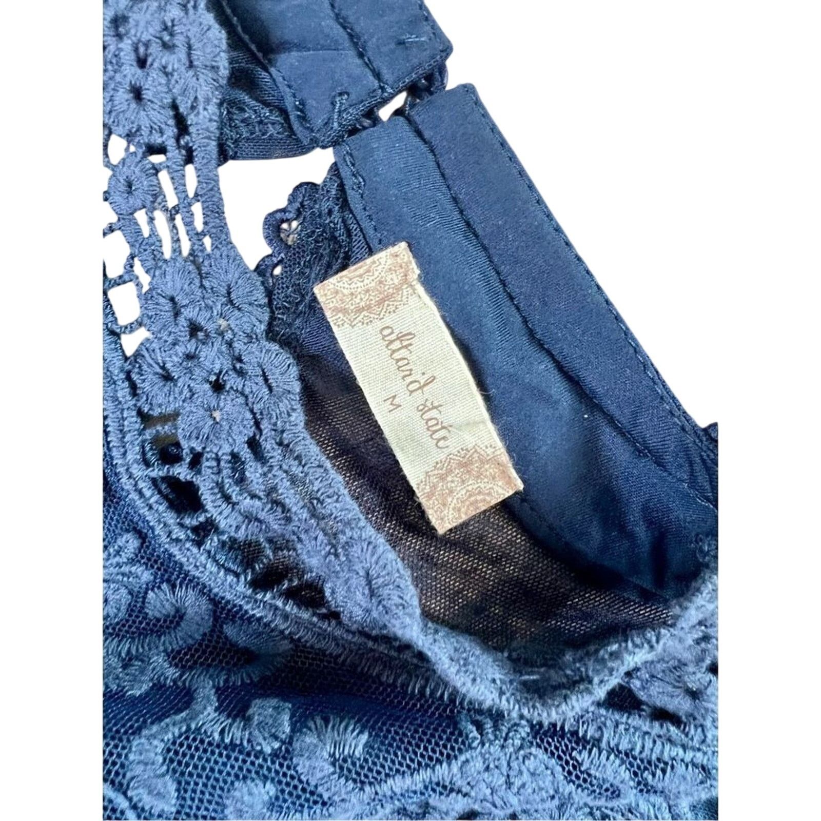 Other Altar'd State Blue Lace Sleeveless Dress MEDIUM Cottagecore Size M / US 6-8 / IT 42-44 - 4 Thumbnail