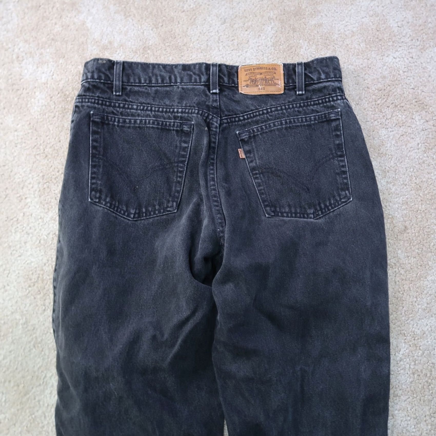 Levi's VINTAGE Levi's 545 Jeans Men 36x30 Black Denim Loose Tapered 90s Brown Tab Women's? Mens Size US 36 / EU 52 - 7 Thumbnail