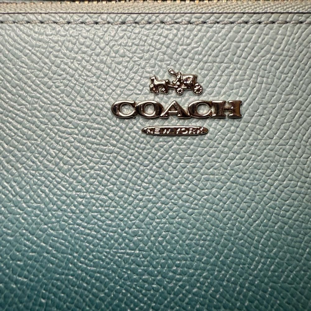 Coach COACH Crosby Clutch Wristlet Ombre Sea Green Teal Blue Size ONE SIZE - 3 Thumbnail
