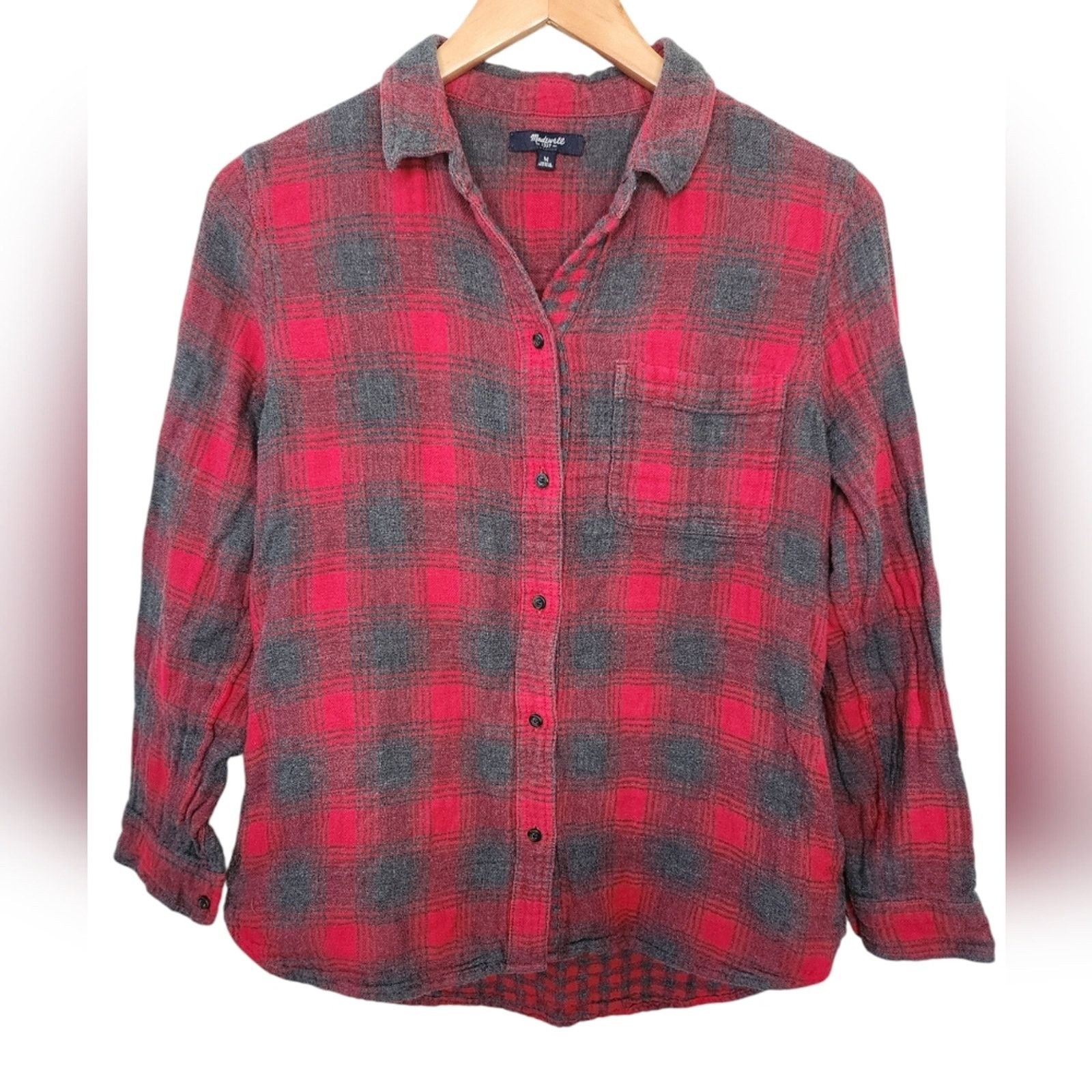 Madewell Madewell Ex-Boyfriend Relaxed fit plaid flannel shirt Medium Size M / US 6-8 / IT 42-44 - 3 Thumbnail