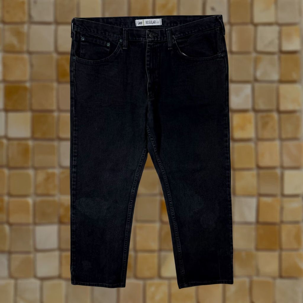 Lee VINTAGE Lee Jeans Black Regular Fit Straight Leg 38x30 Mens Den﻿im Zip Fly Button Fastening Size US 38 / EU 54 - 1 Thumbnail